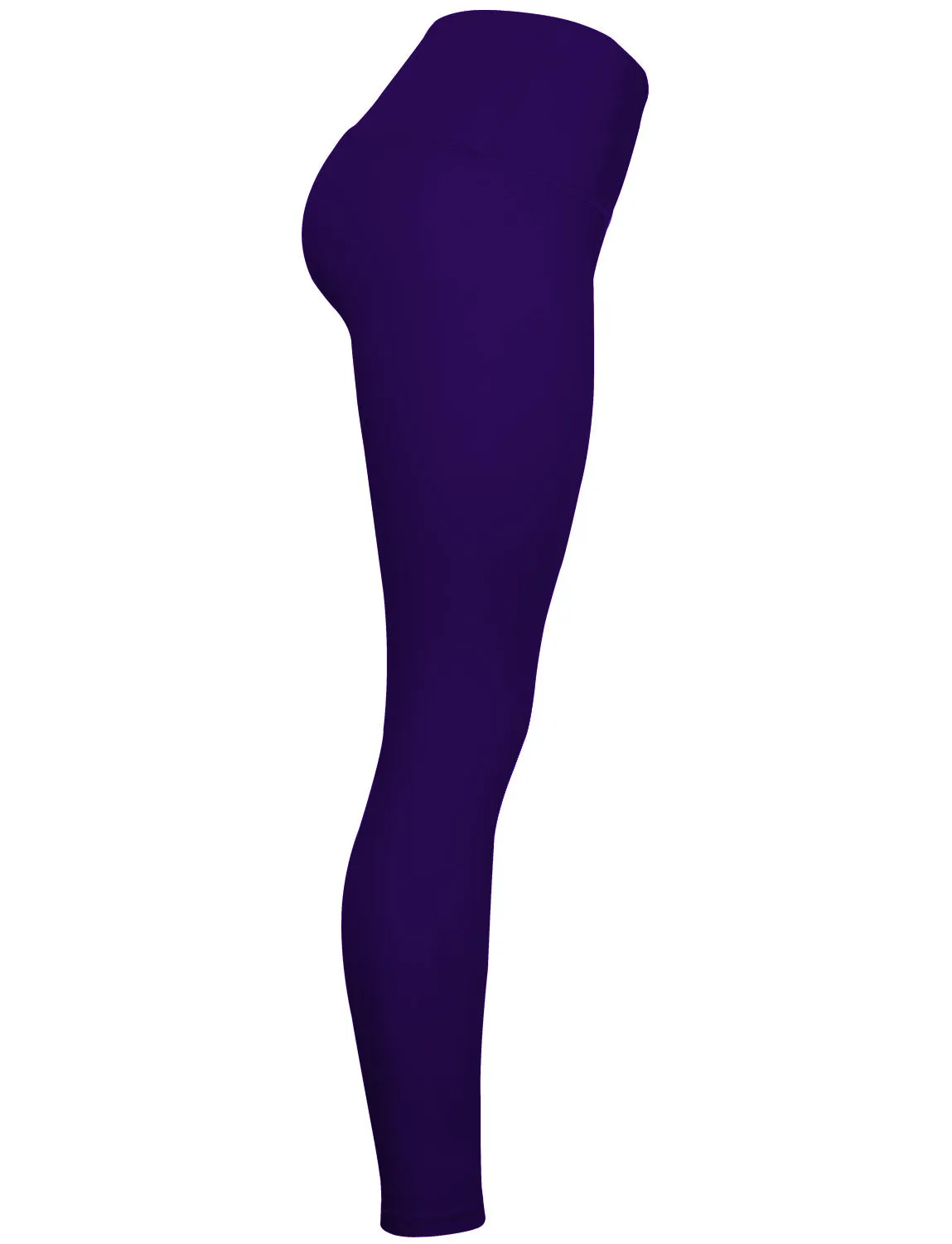 22" High Waist Crop Tight Capris darkpurple_Running