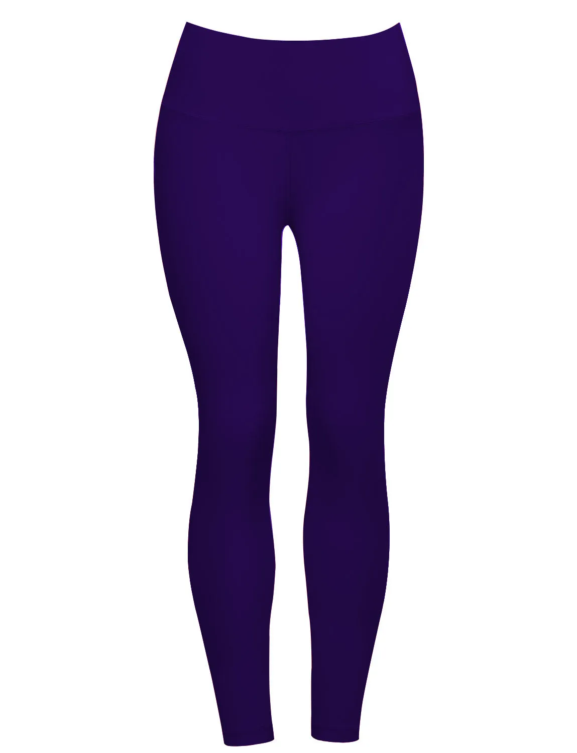 22" High Waist Crop Tight Capris darkpurple_Running