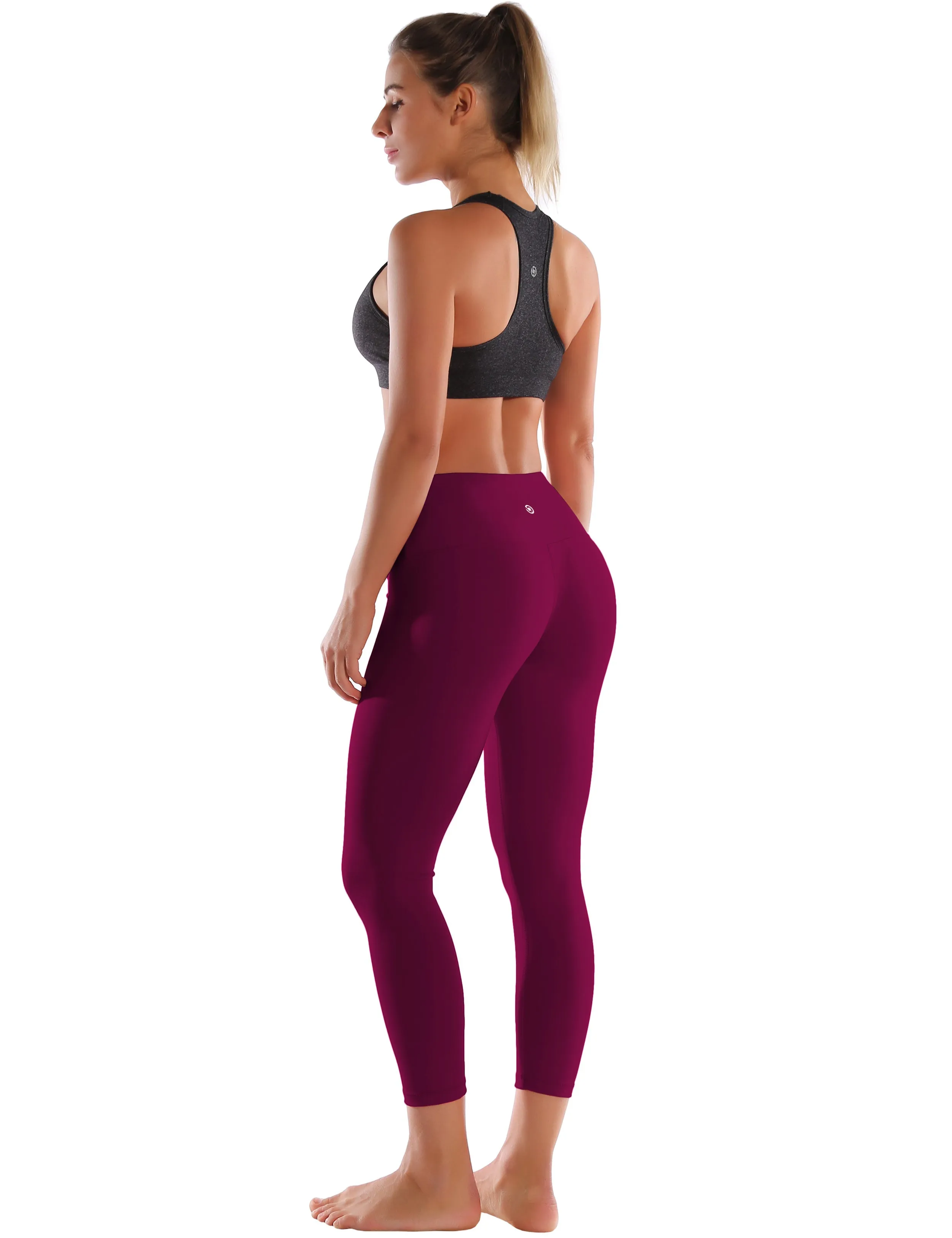 22" High Waist Crop Tight Capris grapevine_Running