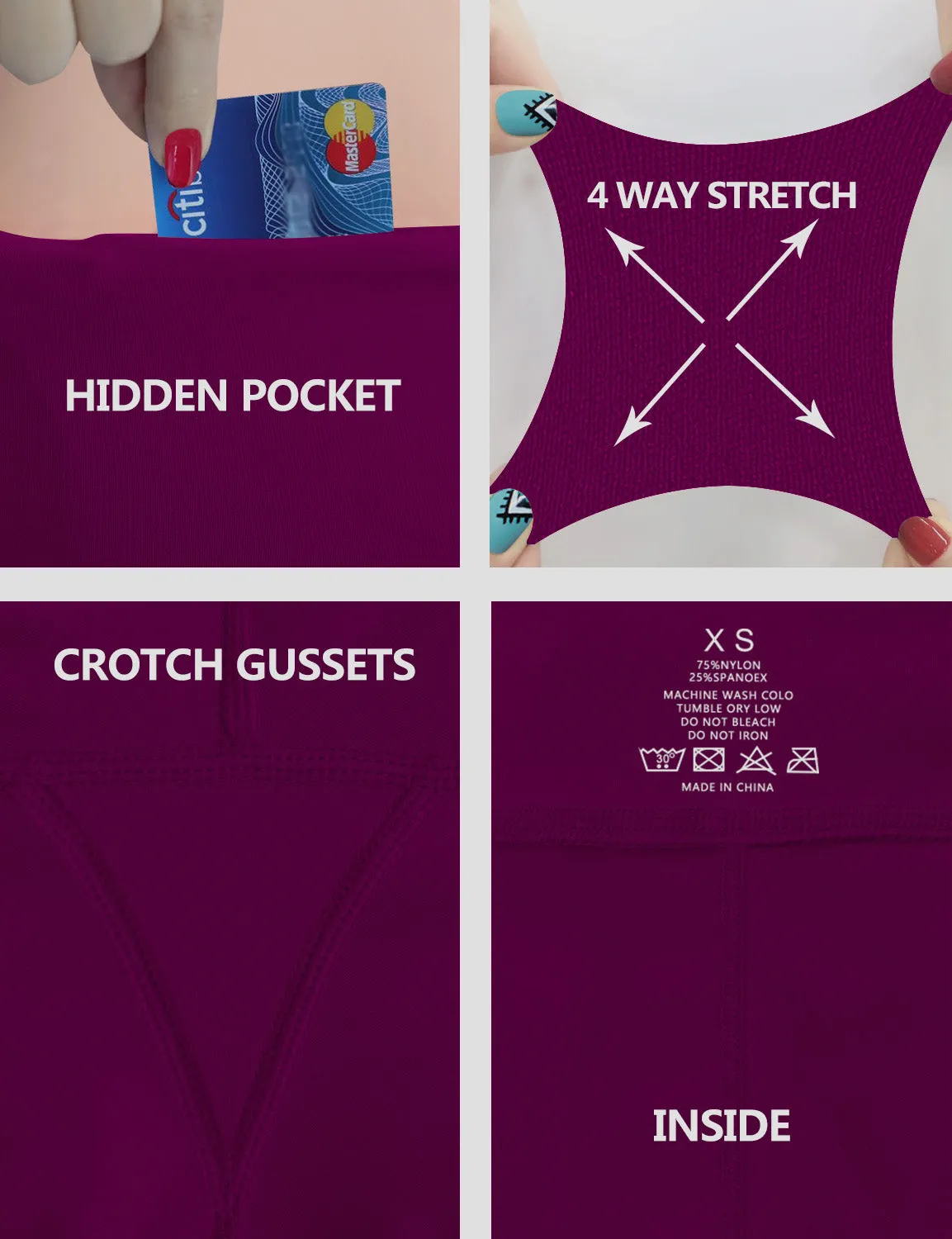 22" High Waist Crop Tight Capris grapevine_Running