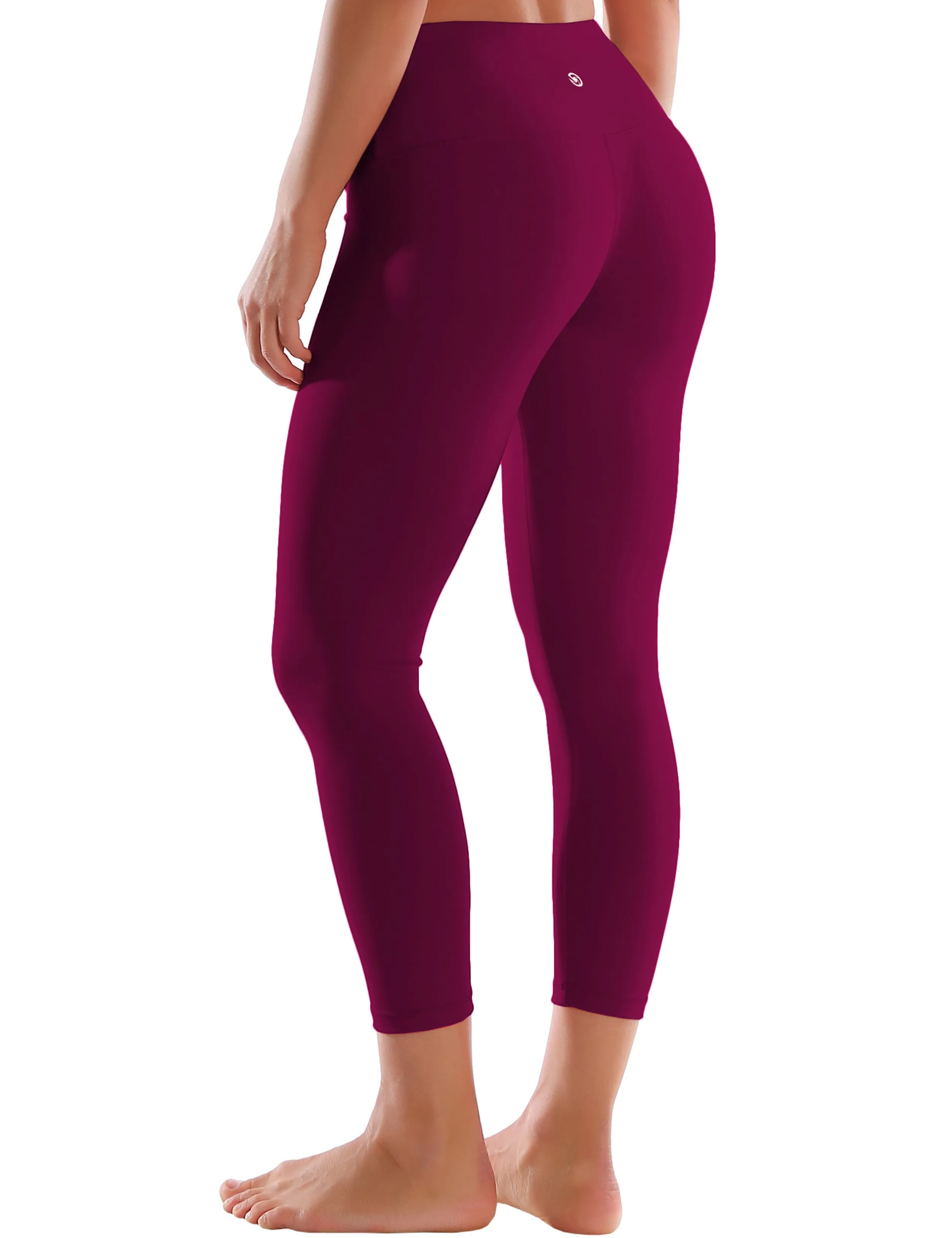 22" High Waist Crop Tight Capris grapevine_Running