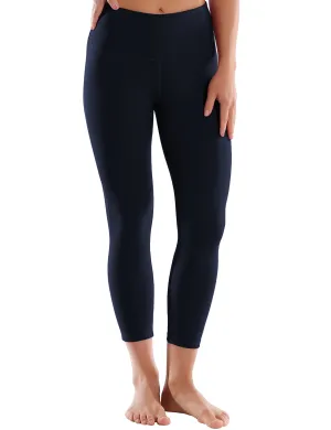 22" High Waist Side Line Capris darknavy_Running