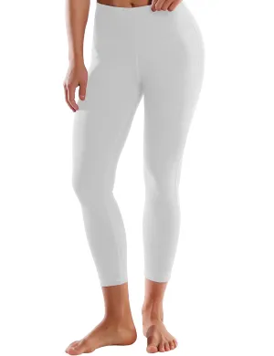 22" High Waist Side Line Capris lightgray_Running