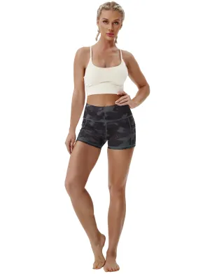 2.5" Printed Side Pockets Running Shorts dimgray brushcamo_Running