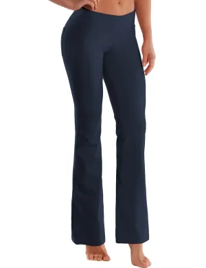 29" 31" 33" 35" 37"  Back Pockets Bootcut Leggings darknavy_Running
