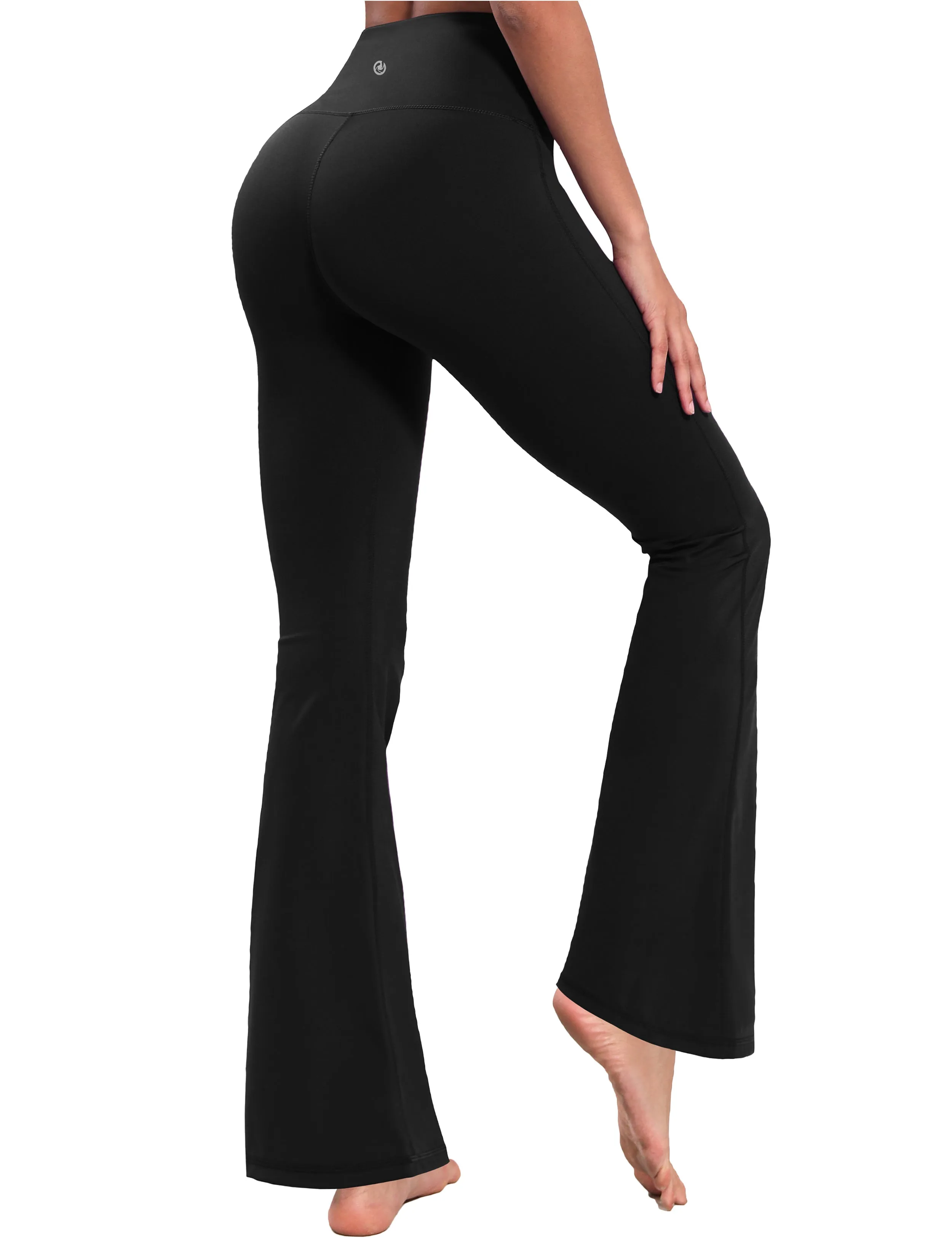 29" 31" 33" 35" 37" High Waist Bootcut Leggings Black ins_Running