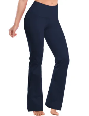 29" 31" 33" 35" 37" High Waist Bootcut Leggings Darknavy_Running