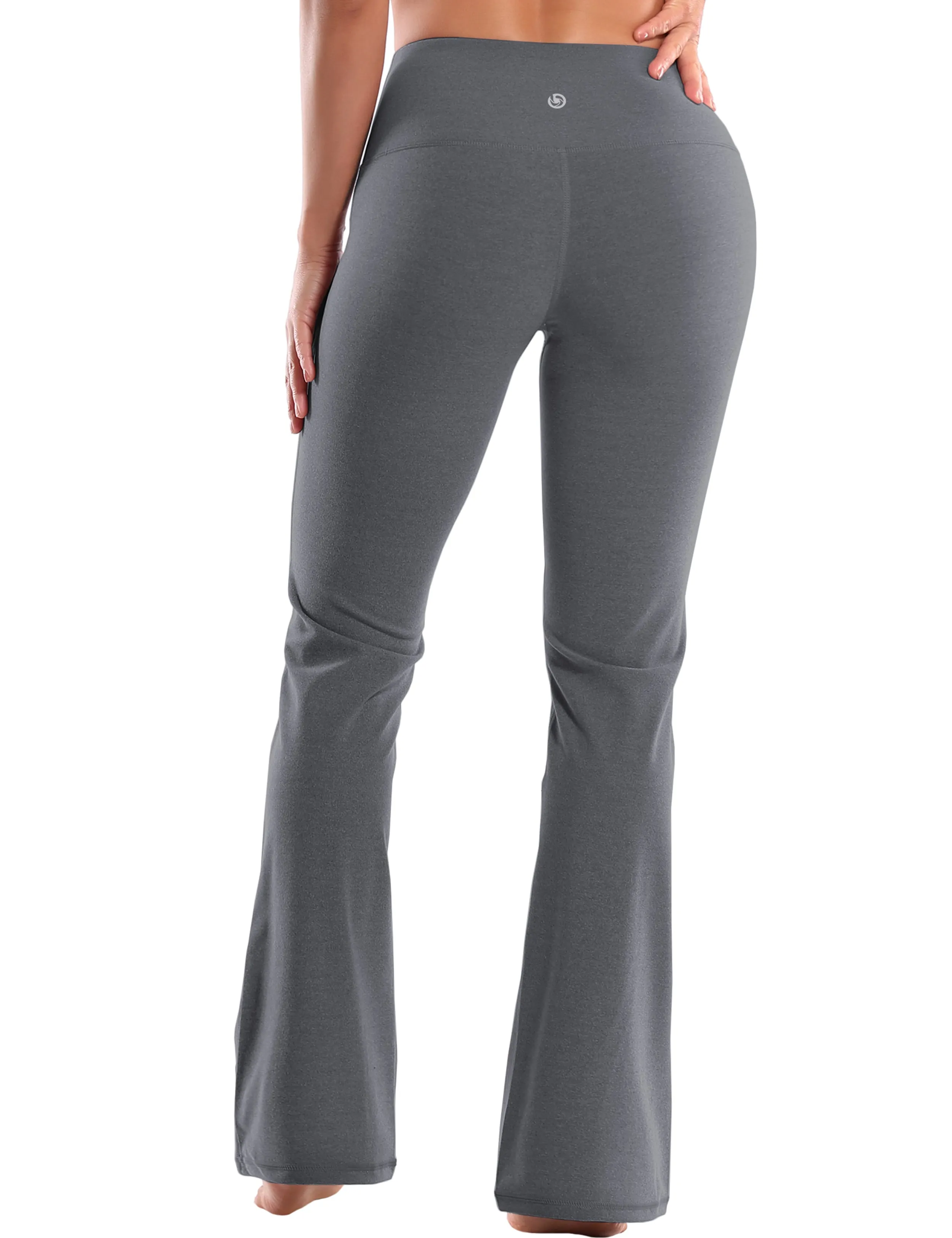 29" 31" 33" 35" 37" High Waist Bootcut Leggings heathercharcoal_Running