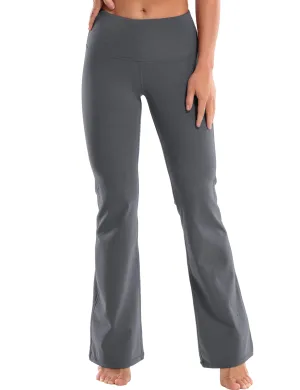 29" 31" 33" 35" 37" High Waist Bootcut Leggings heathercharcoal_Running