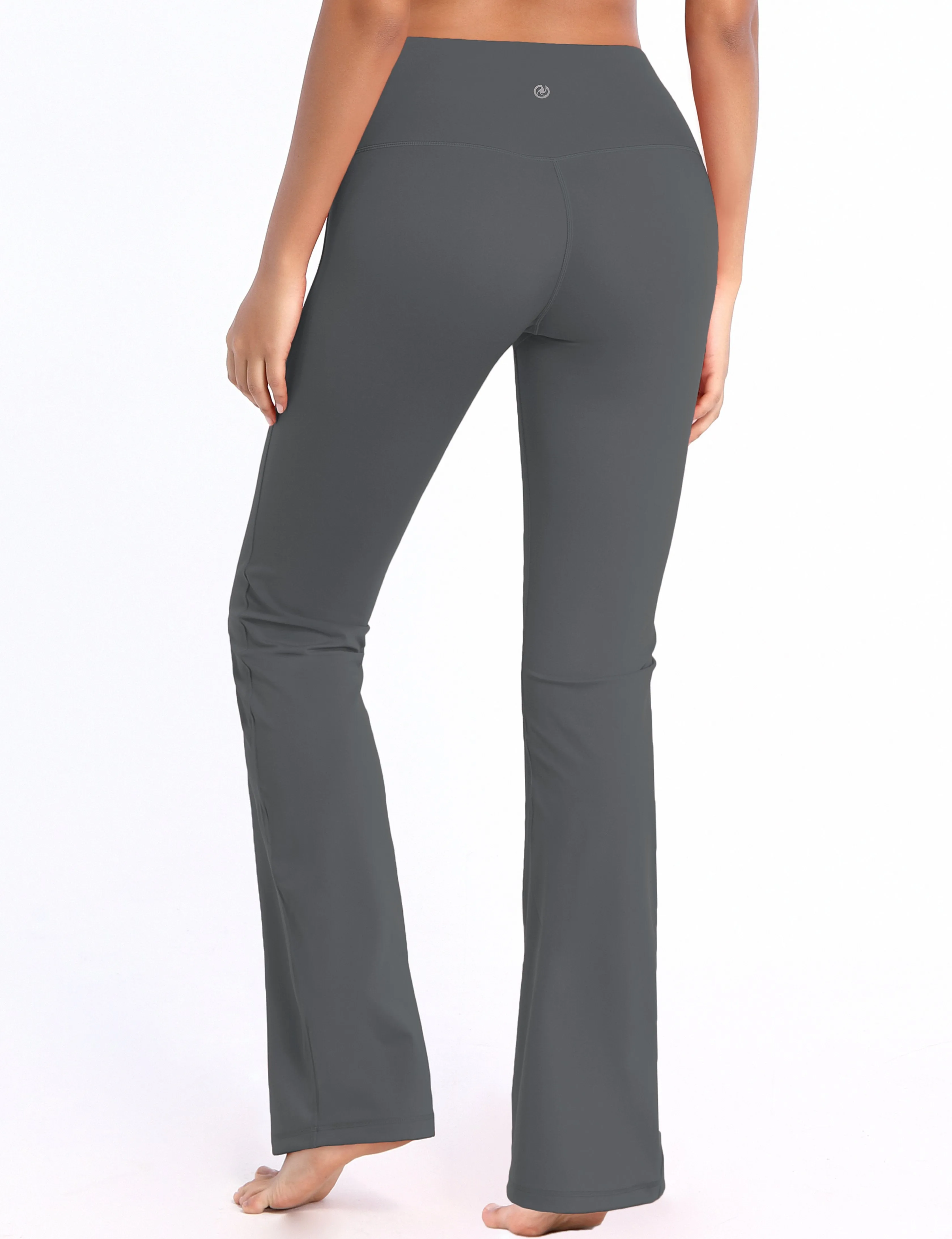 29" 31" 33" 35" 37" High Waist Bootcut Leggings Shadowcharcoal ins_Running