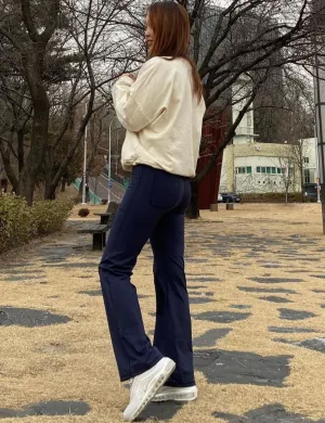 29" 31" 33" 35" Bootcut Leggings with Pockets darknavy ins_Running