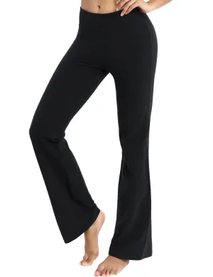29" 31" 33" 35" Cotton Bootcut Leggings black_Running
