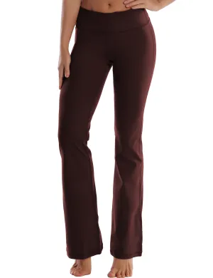 29" 31" 33" 35" Cotton Nylon Bootcut Leggings mahoganymaroon_Running