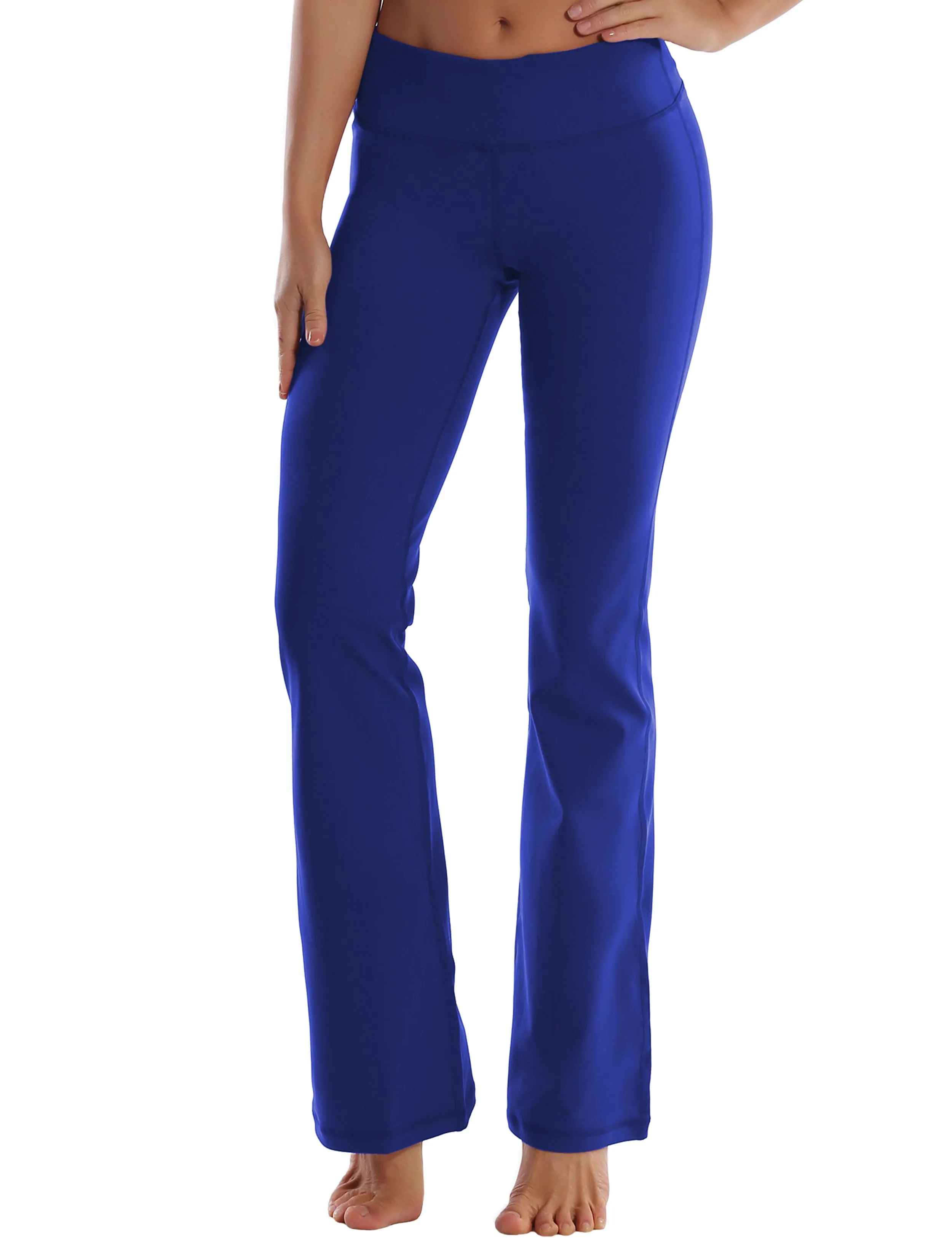 29" 31" 33" 35" Cotton Nylon Bootcut Leggings navy_Running