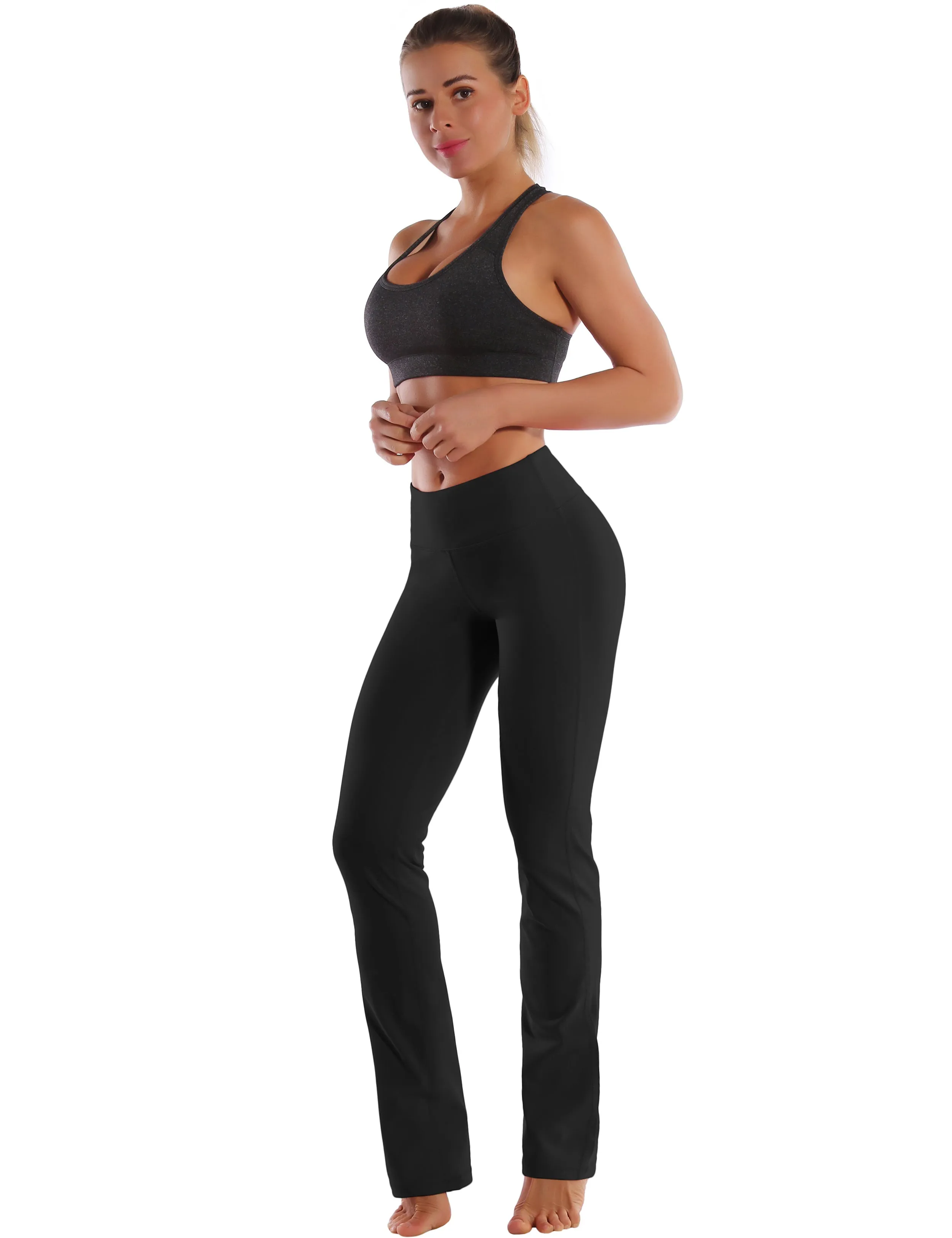 29" 31" 33" 35" Straight Leg Leggings black_Running