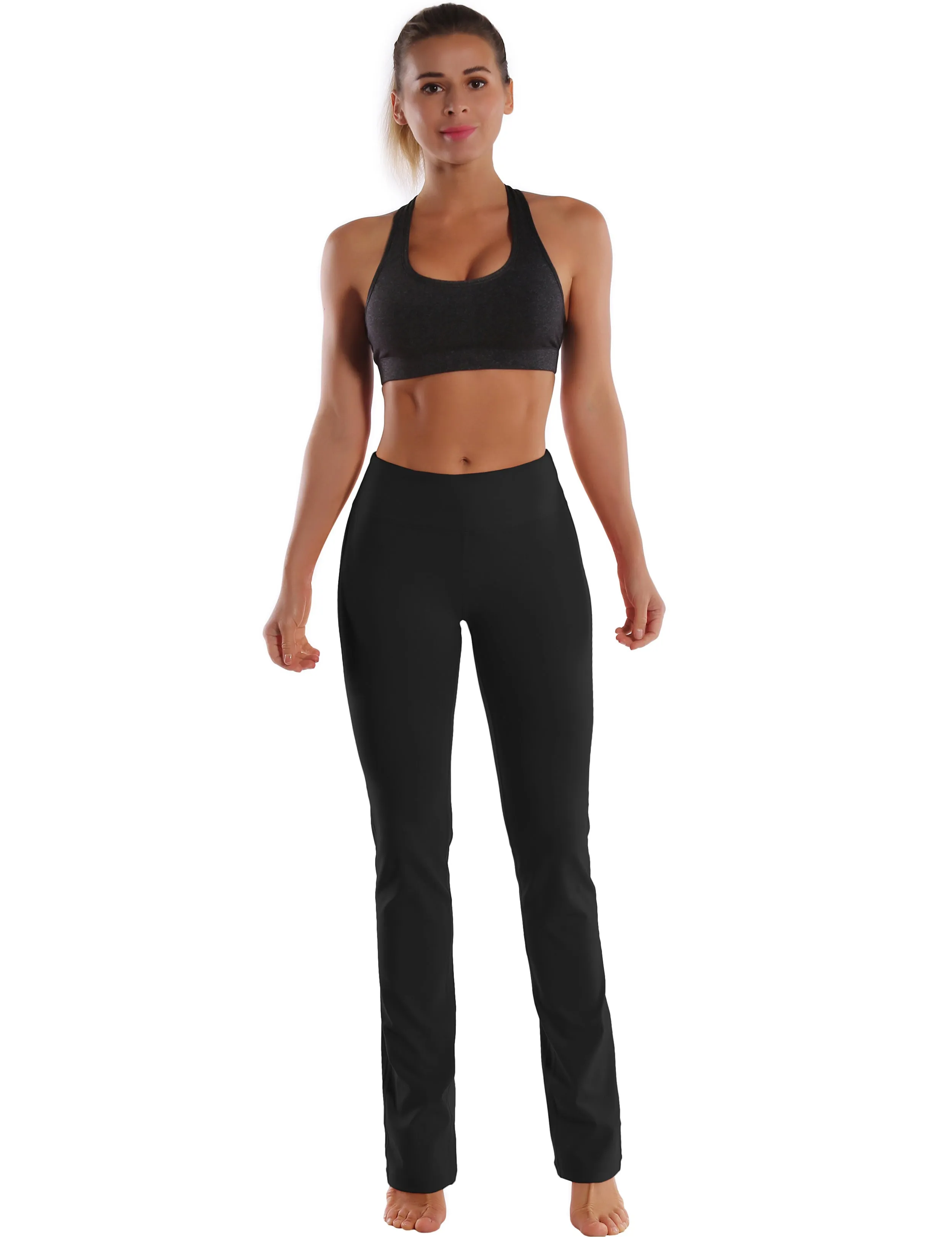 29" 31" 33" 35" Straight Leg Leggings black_Running