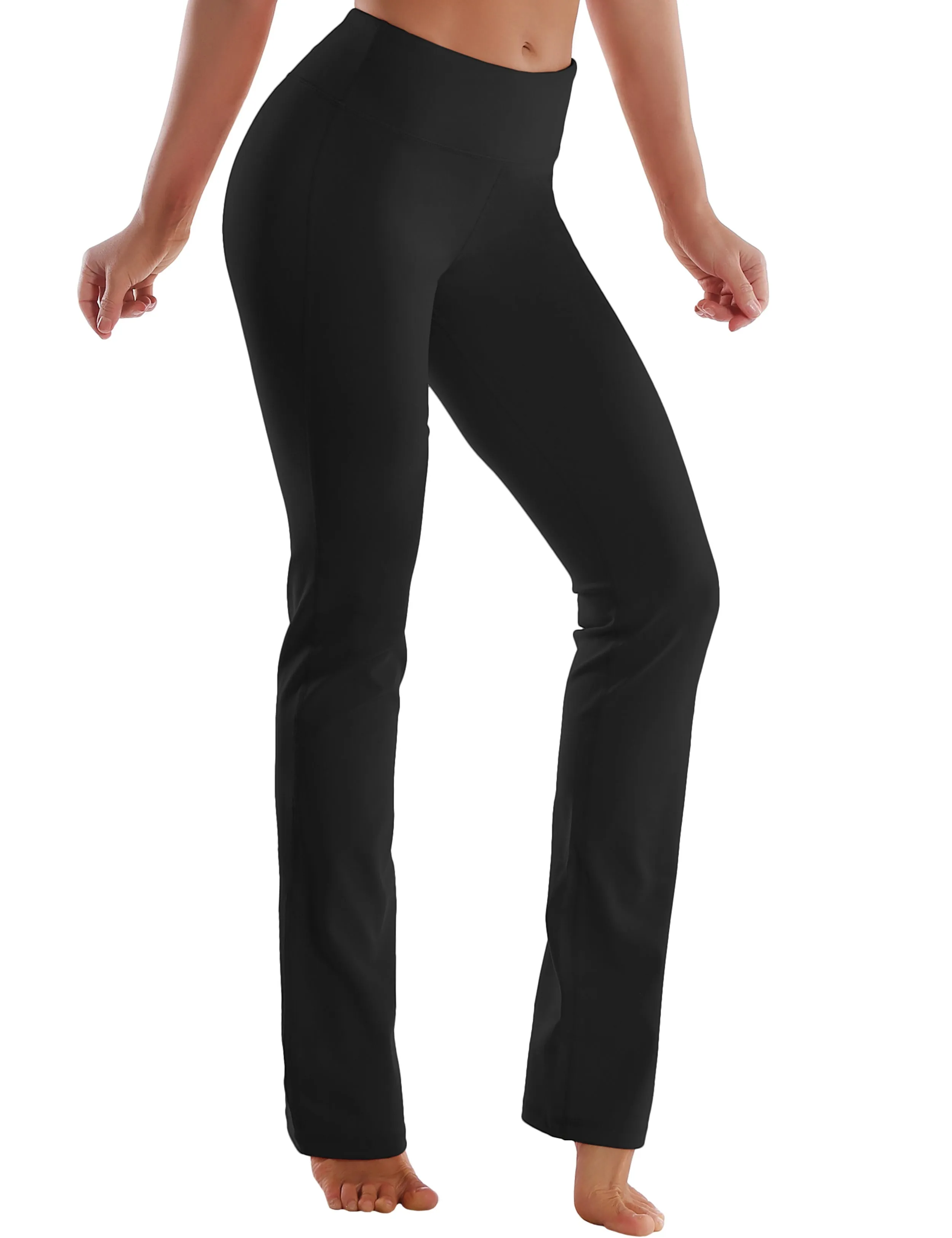 29" 31" 33" 35" Straight Leg Leggings black_Running