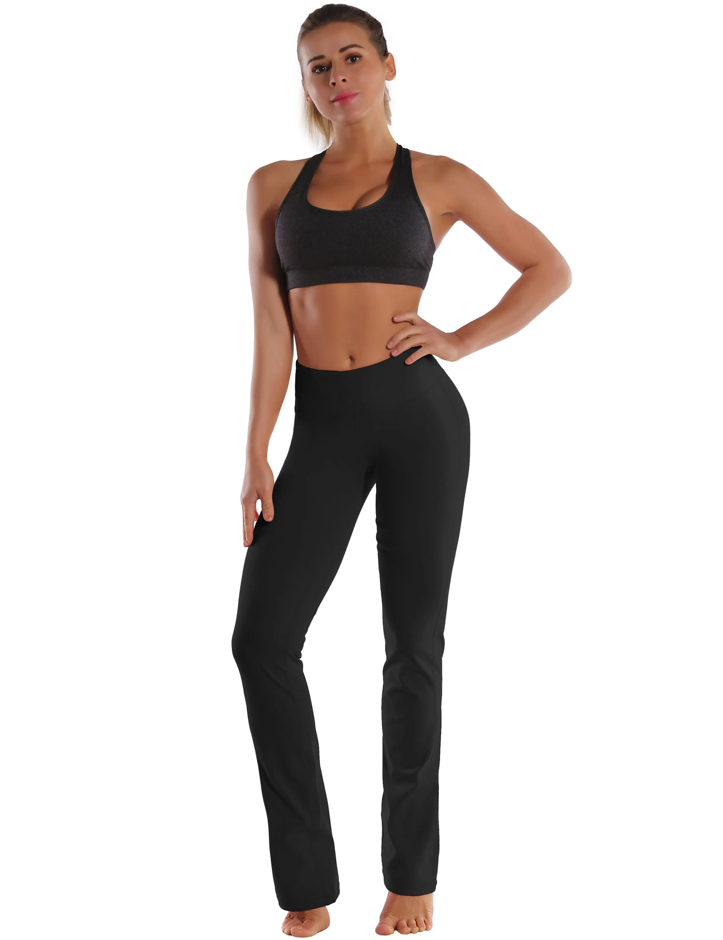 29" 31" 33" 35" Straight Leg Leggings black_Running