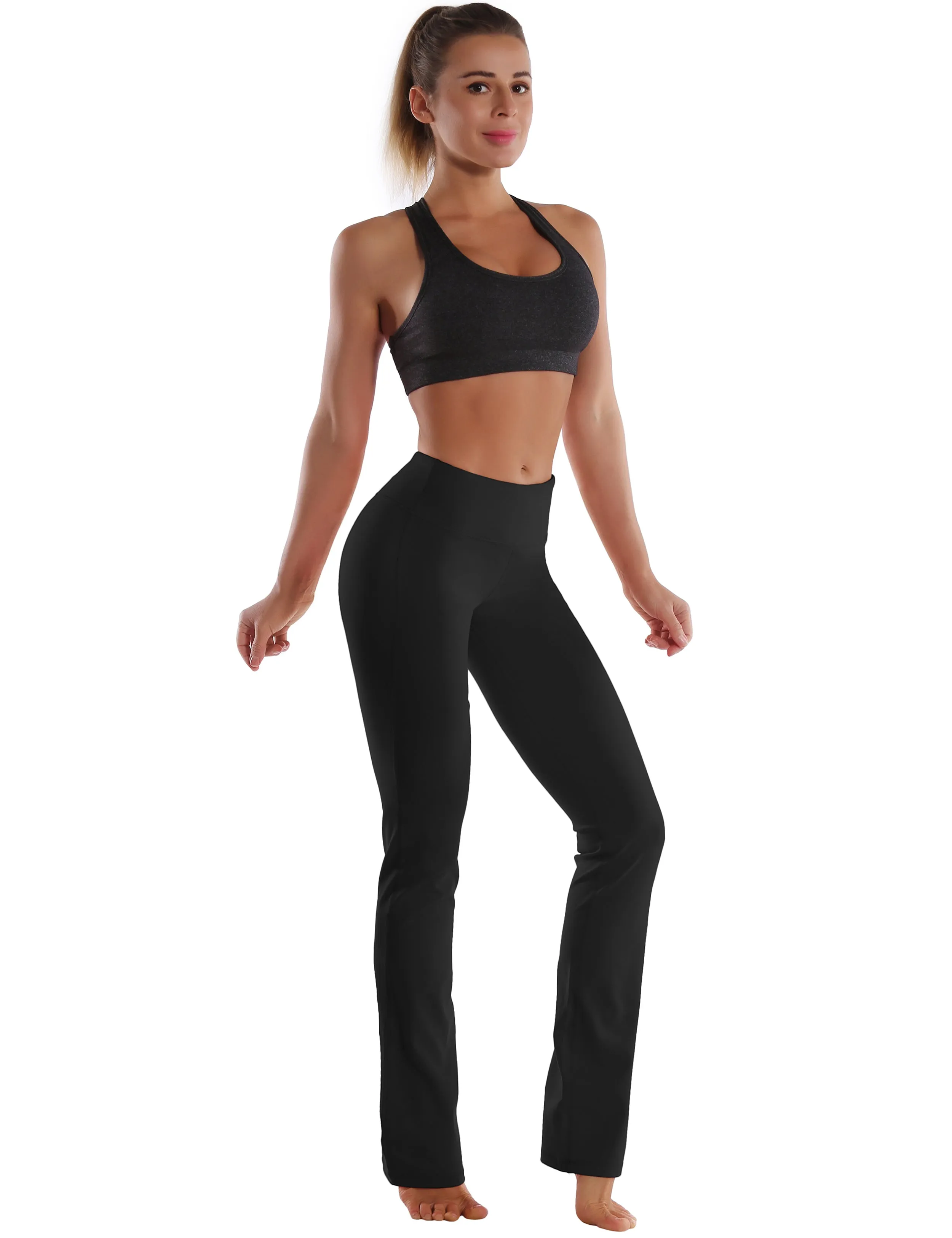 29" 31" 33" 35" Straight Leg Leggings black_Running