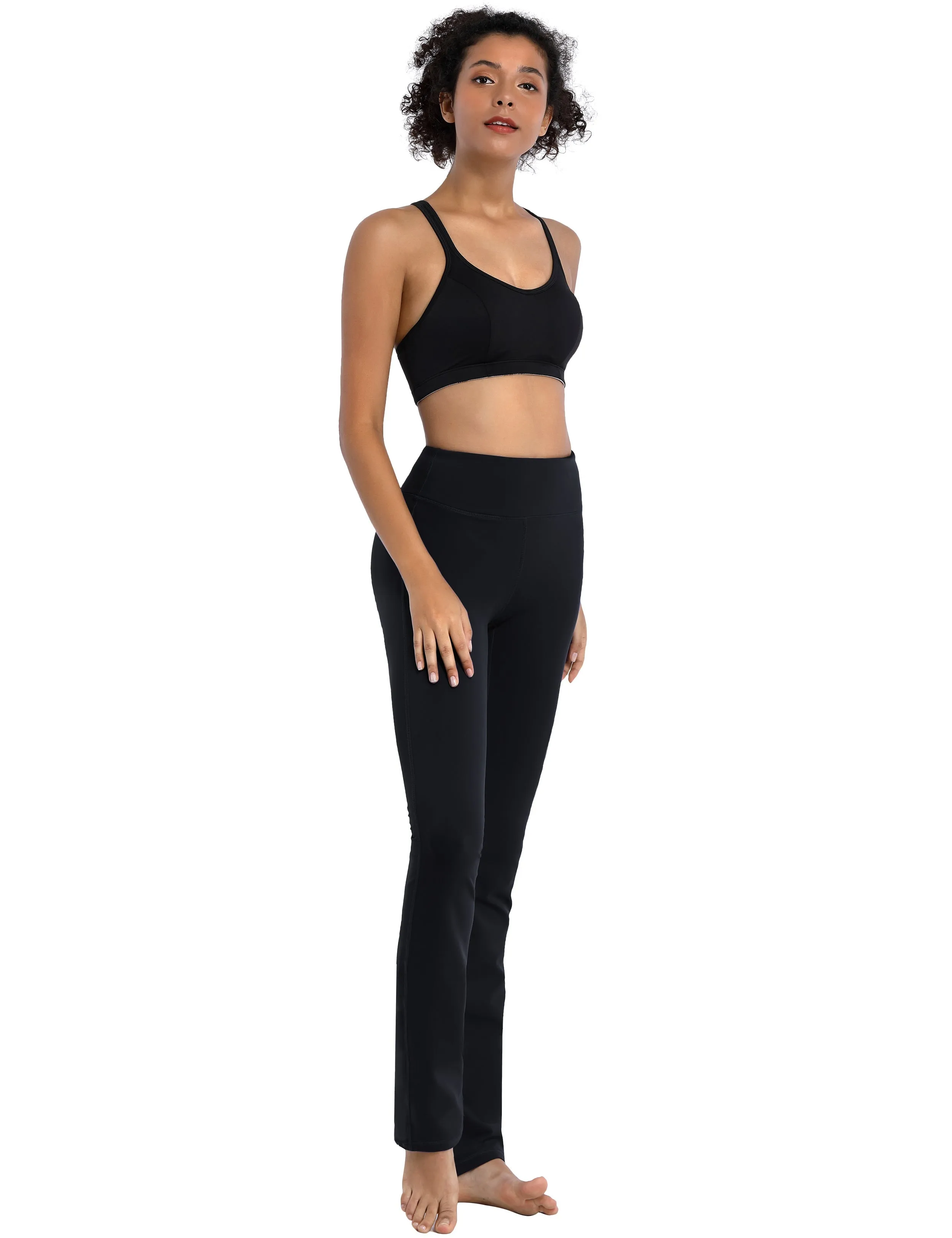 29" 31" 33" 35" Straight Leg Leggings black_Running
