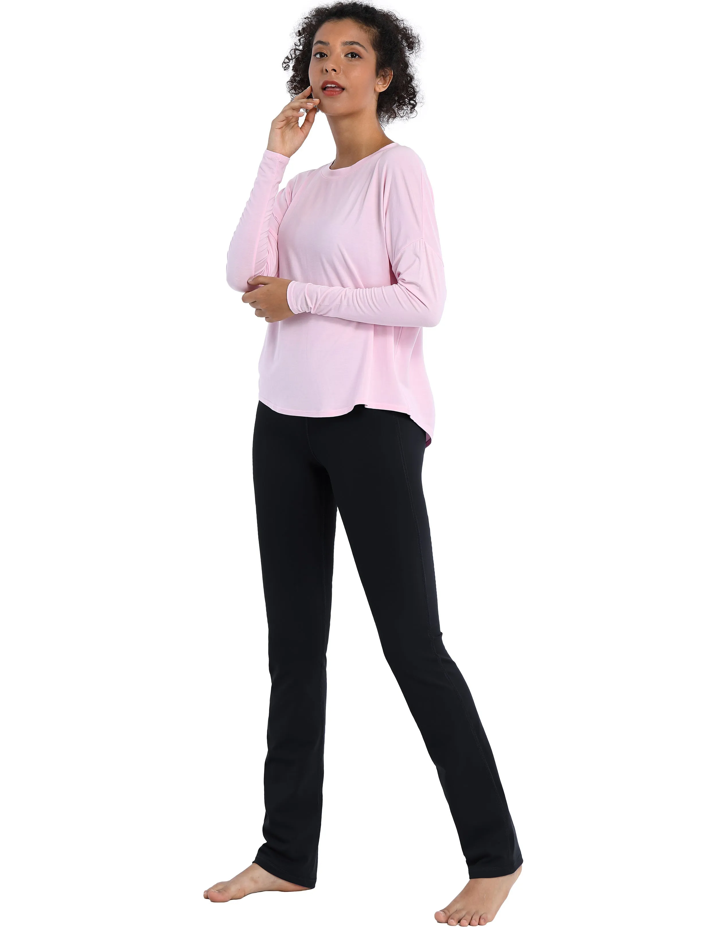 29" 31" 33" 35" Straight Leg Leggings black_Running