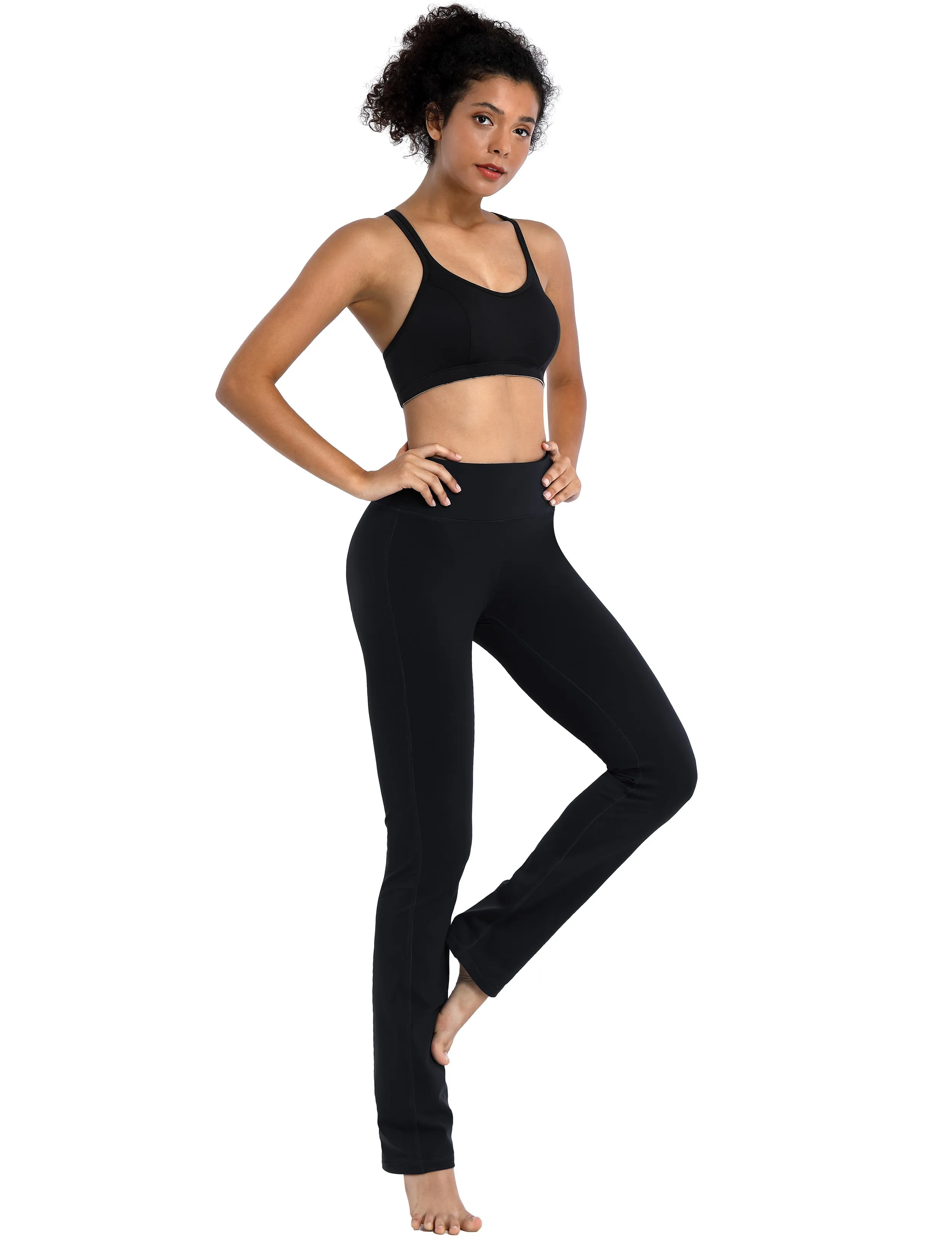 29" 31" 33" 35" Straight Leg Leggings black_Running