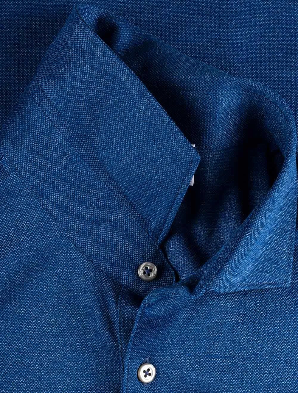 3 button Polo Shirt Blue