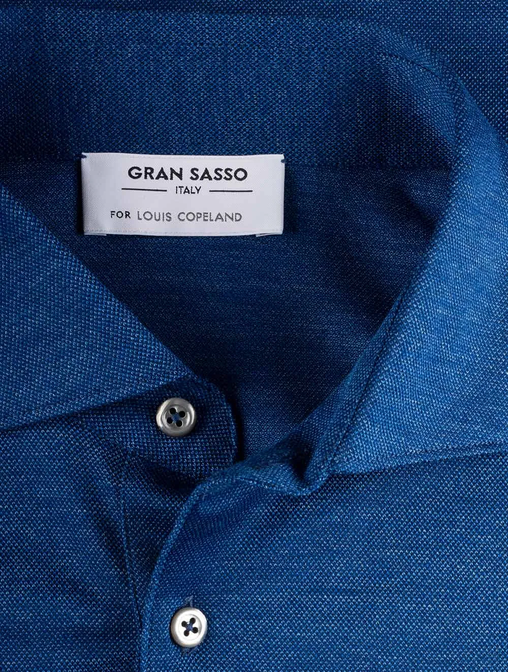 3 button Polo Shirt Blue