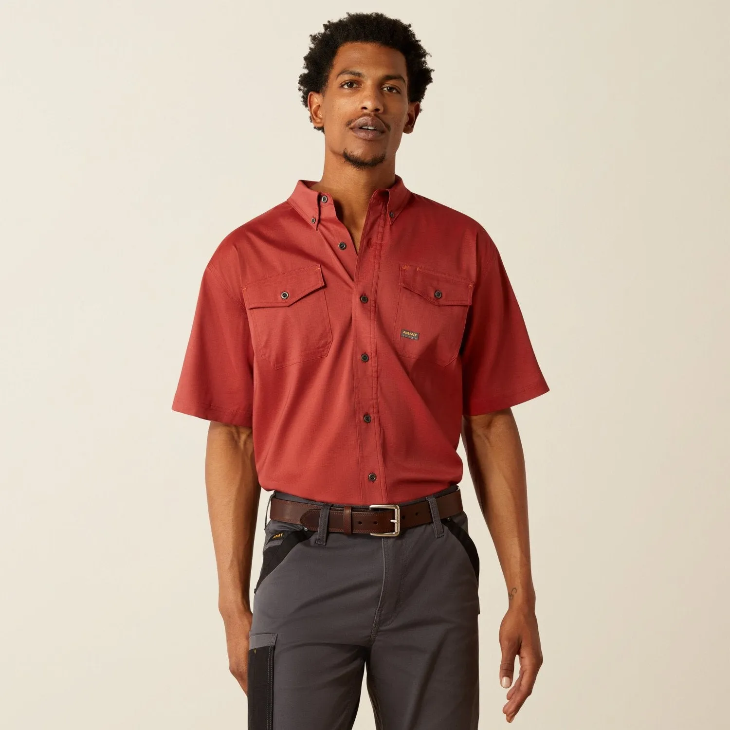 Ariat Men's Made Tough Durastretch Button-Down Short Sleeve Work Shirt