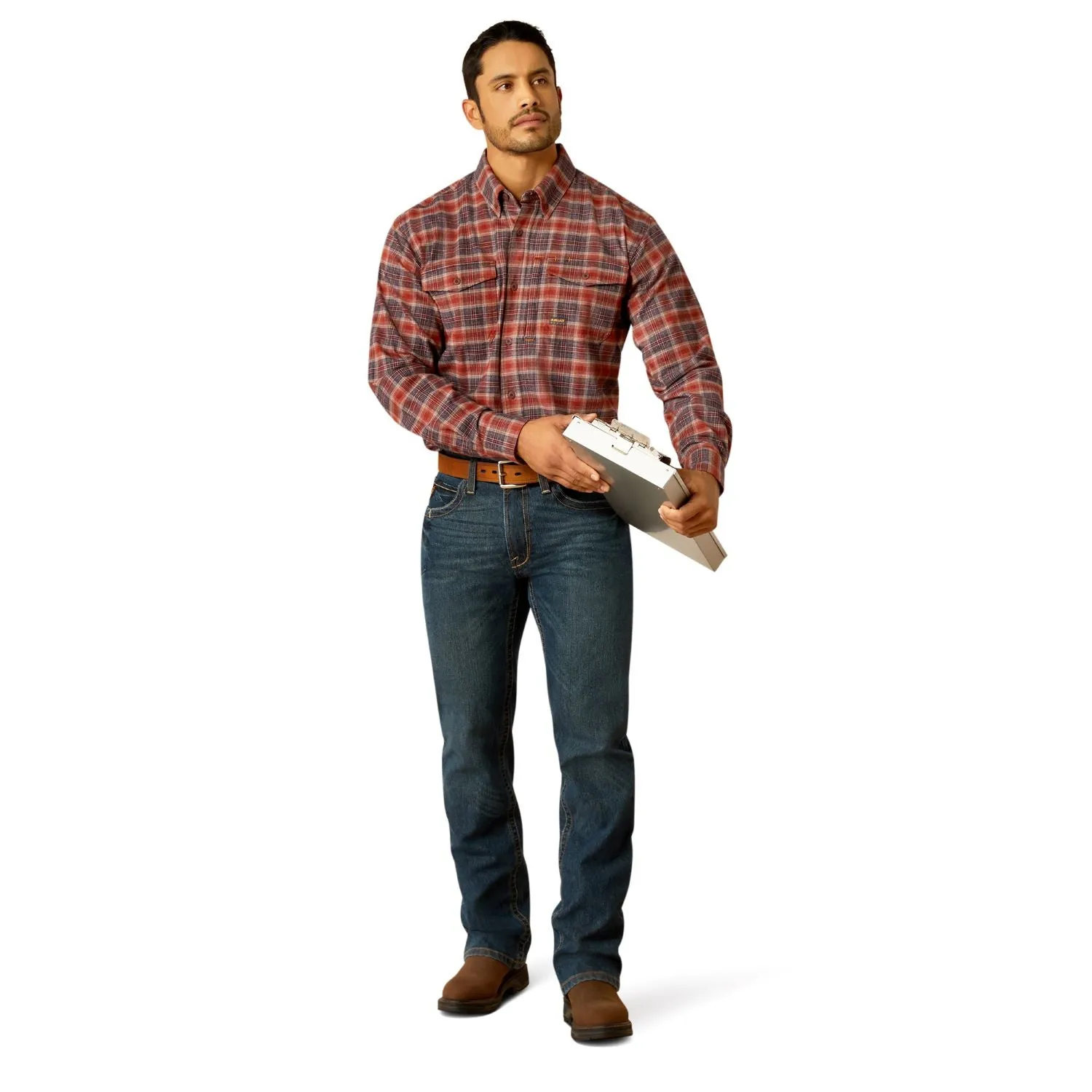 Ariat Men's Rebar Flannel DuraStretch Button-Down Work Shirt