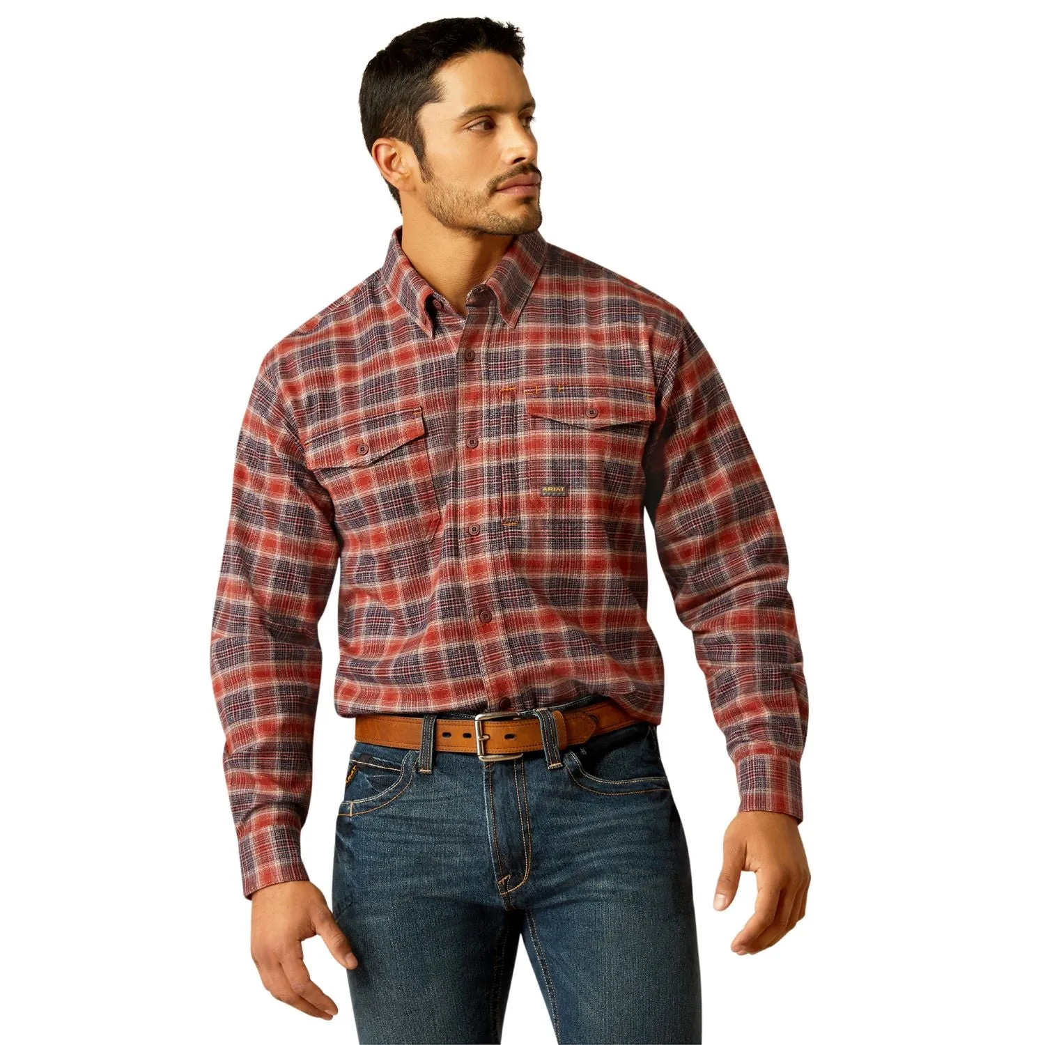 Ariat Men's Rebar Flannel DuraStretch Button-Down Work Shirt