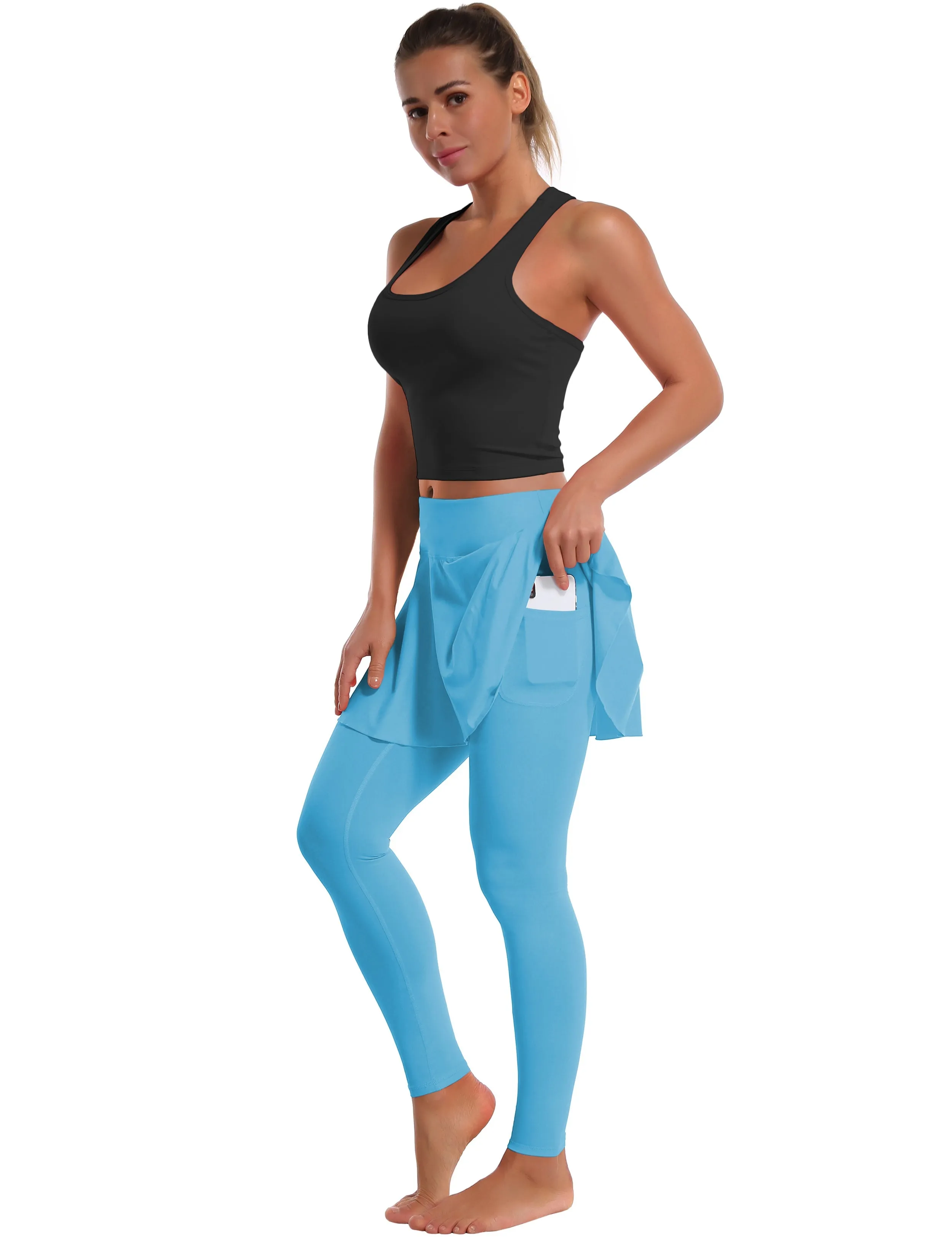 Athletic Tennis Golf Skort with Pocket Shorts blue_Golf