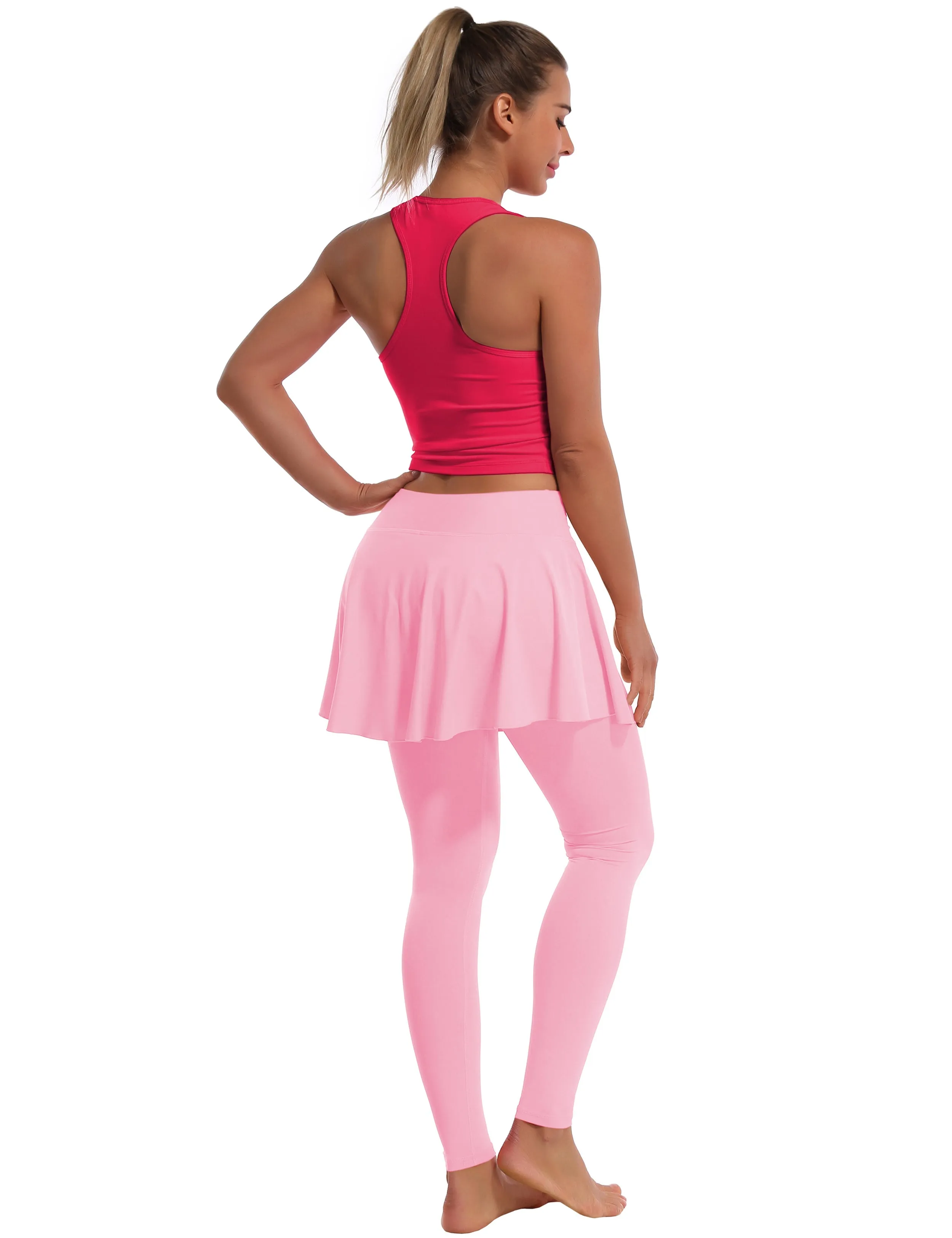 Athletic Tennis Golf Skort with Pocket Shorts lightpink_Biking