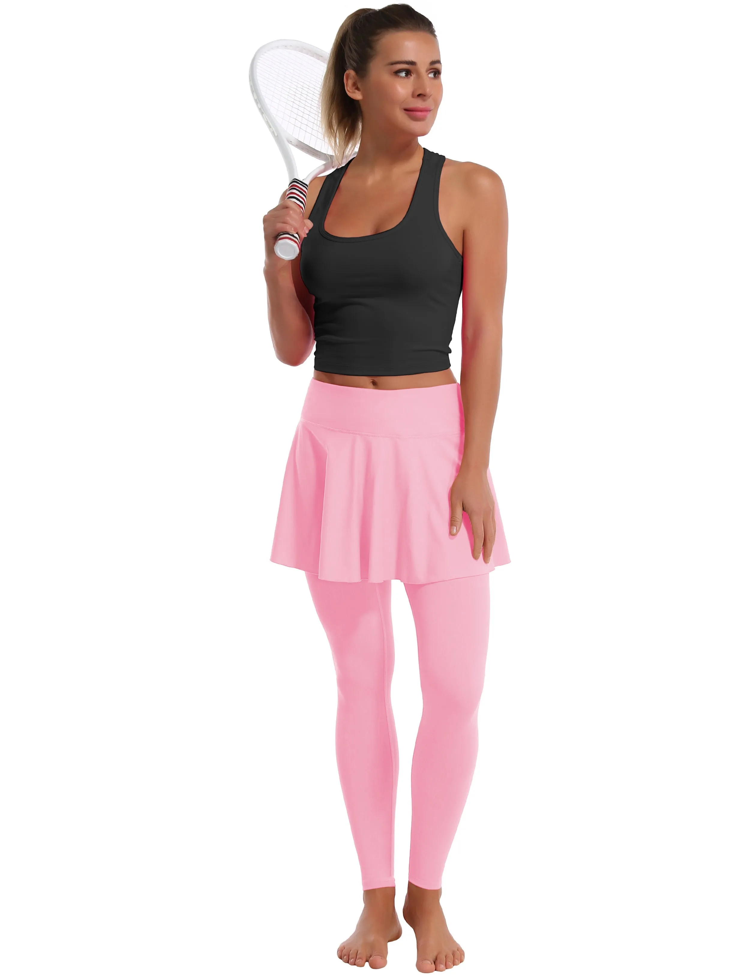 Athletic Tennis Golf Skort with Pocket Shorts lightpink_Biking