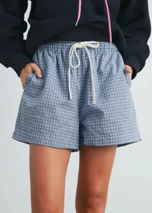 Averie Check Boxer Shorts - Denim Multi