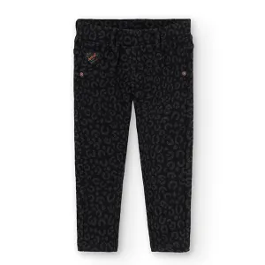 Black Leopard Print Pants