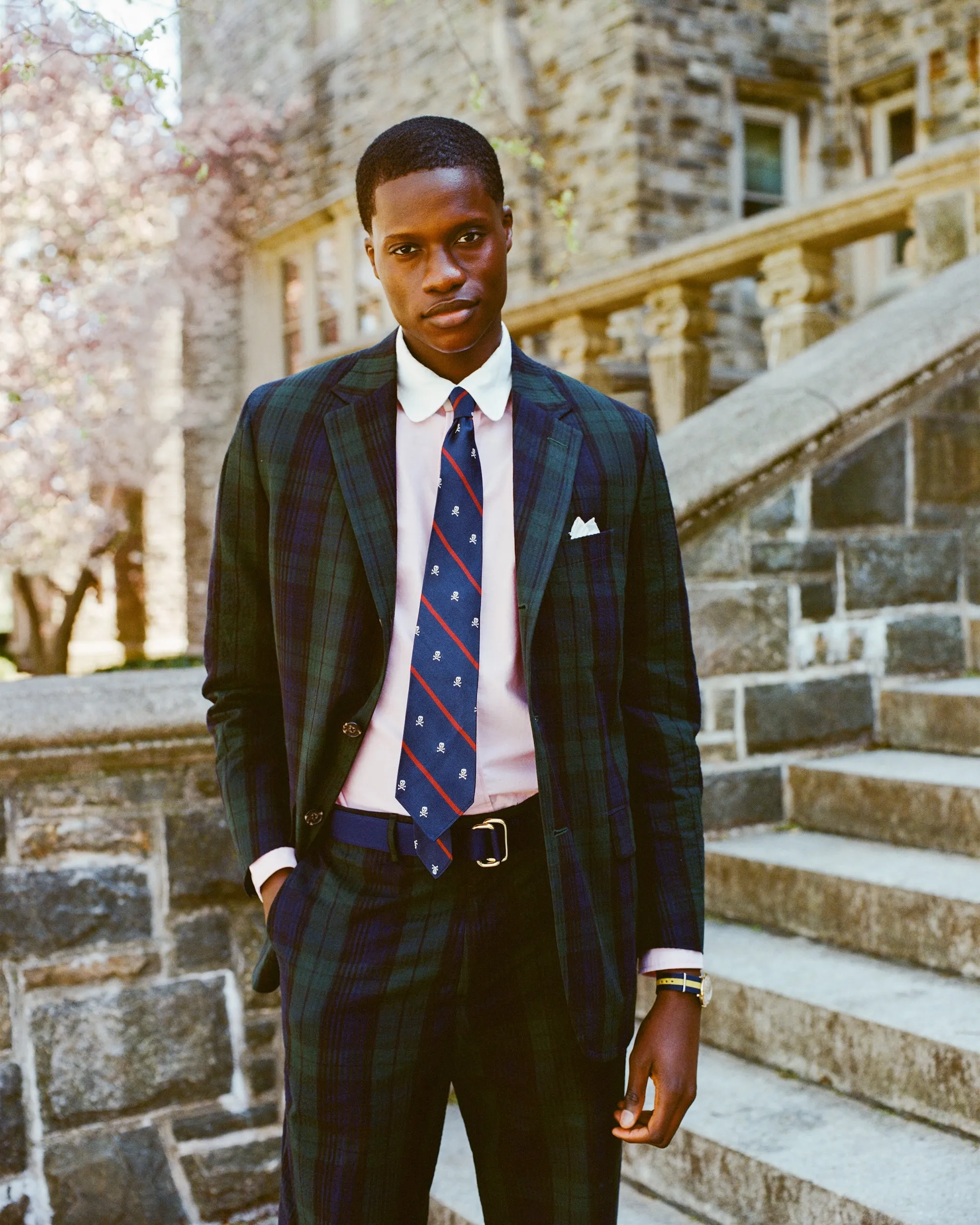 BLACKWATCH TARTAN COTTON SEERSUCKER SPORT COAT