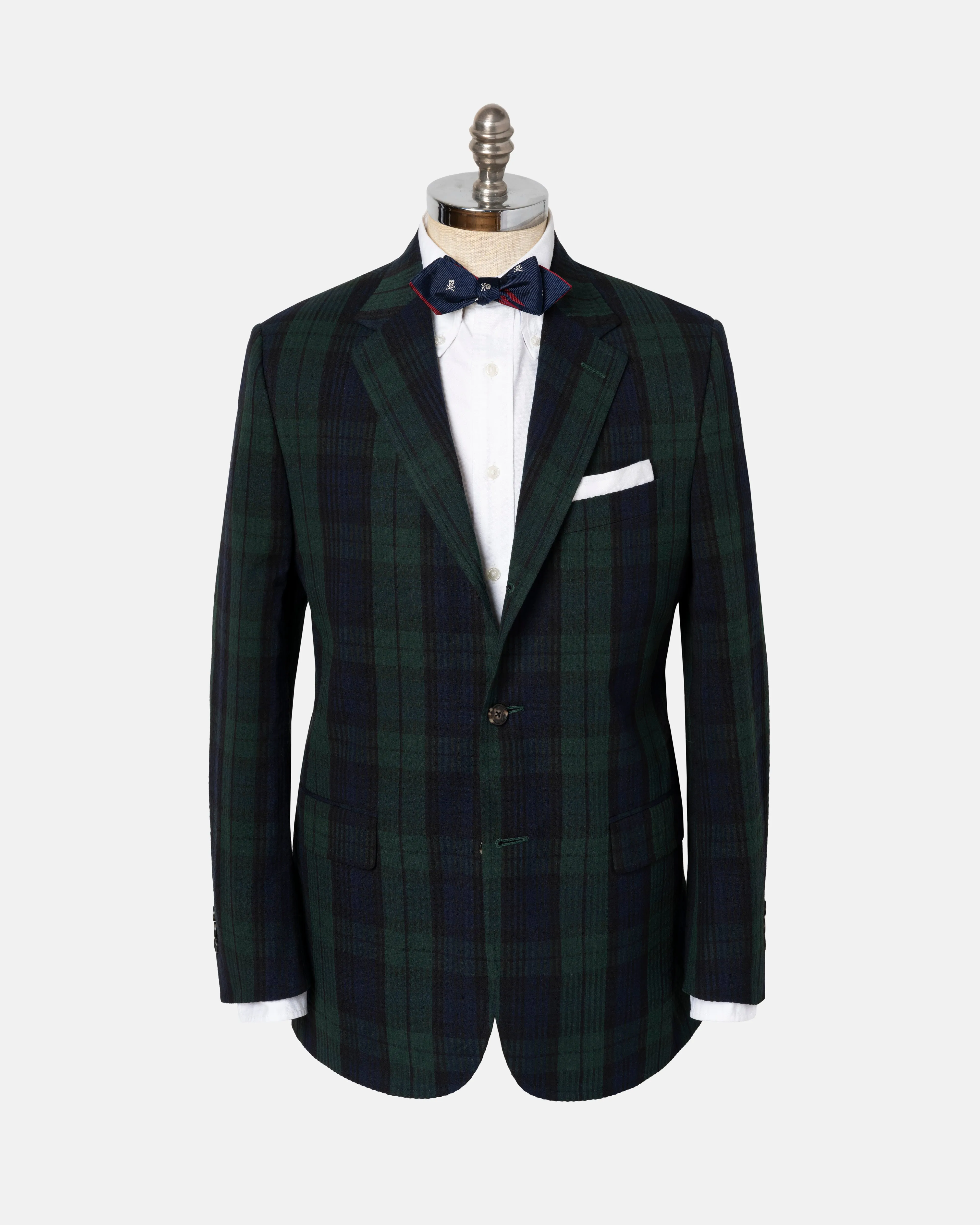 BLACKWATCH TARTAN COTTON SEERSUCKER SPORT COAT