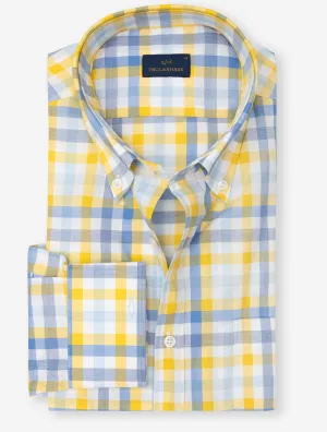 Check Cotton Shirt Yellow
