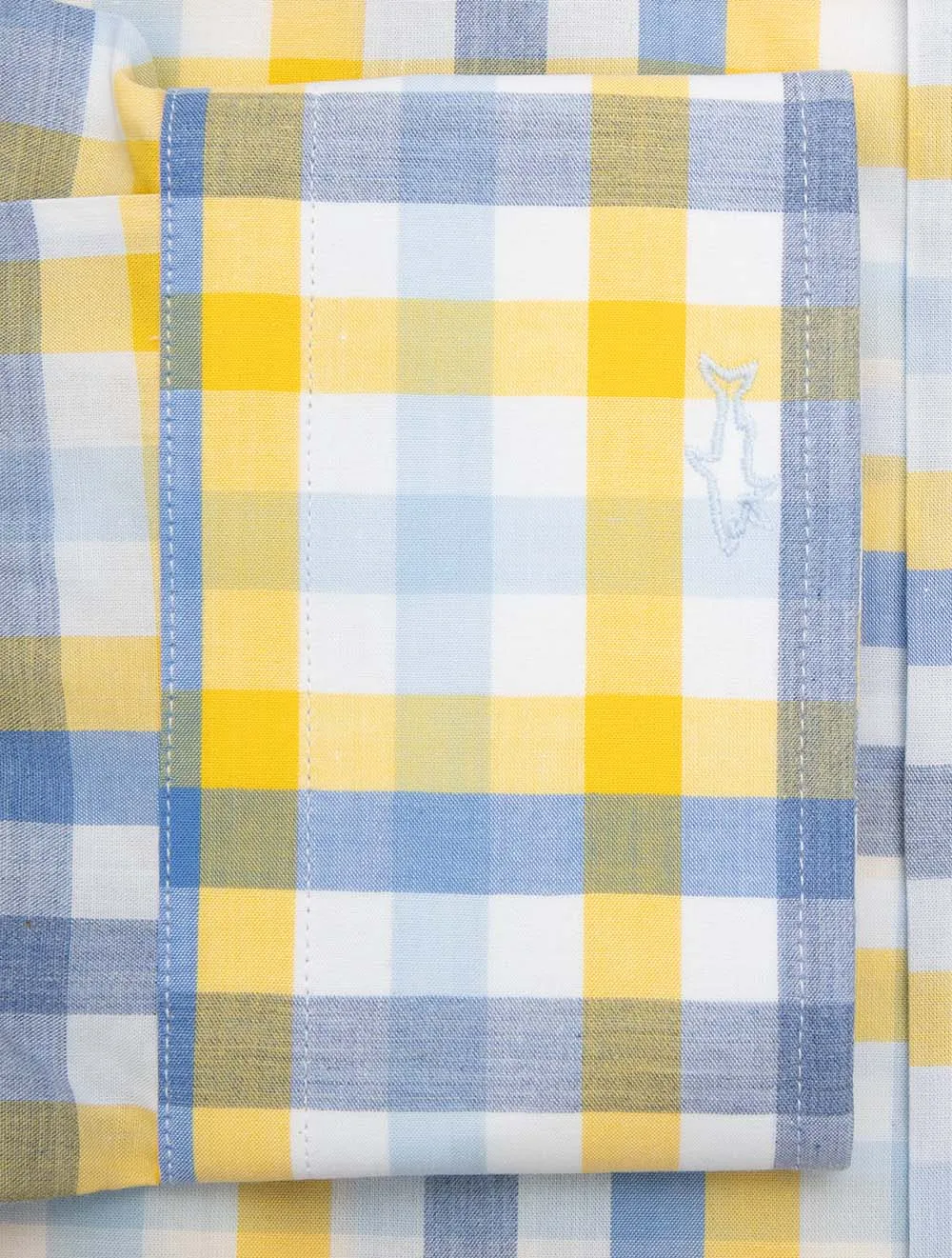 Check Cotton Shirt Yellow