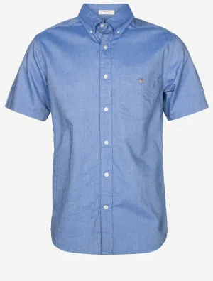 Classic Oxford Short Sleeve Regular Fit Shirt Rich Blue