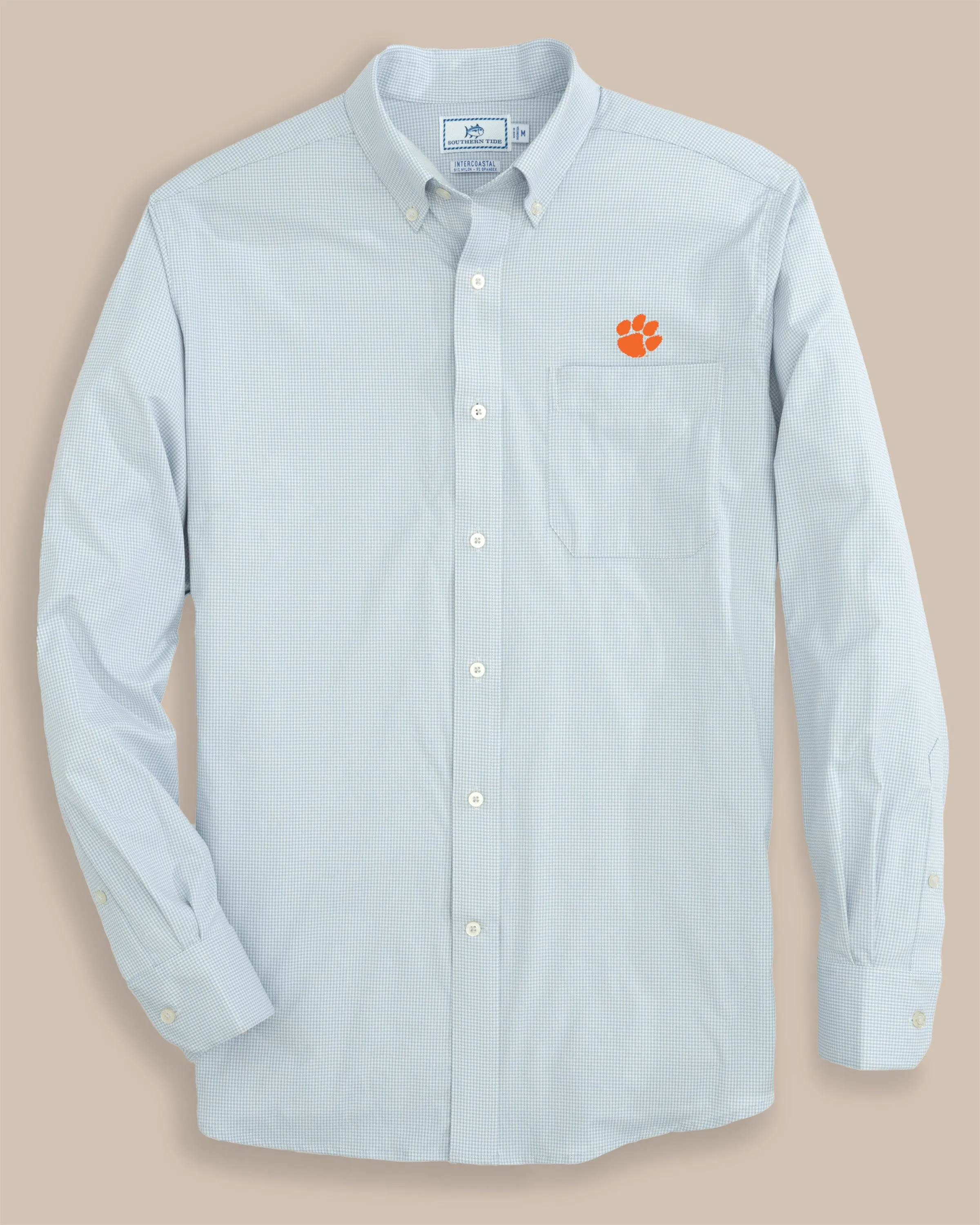 Clemson Tigers Gingham Button Down Shirt