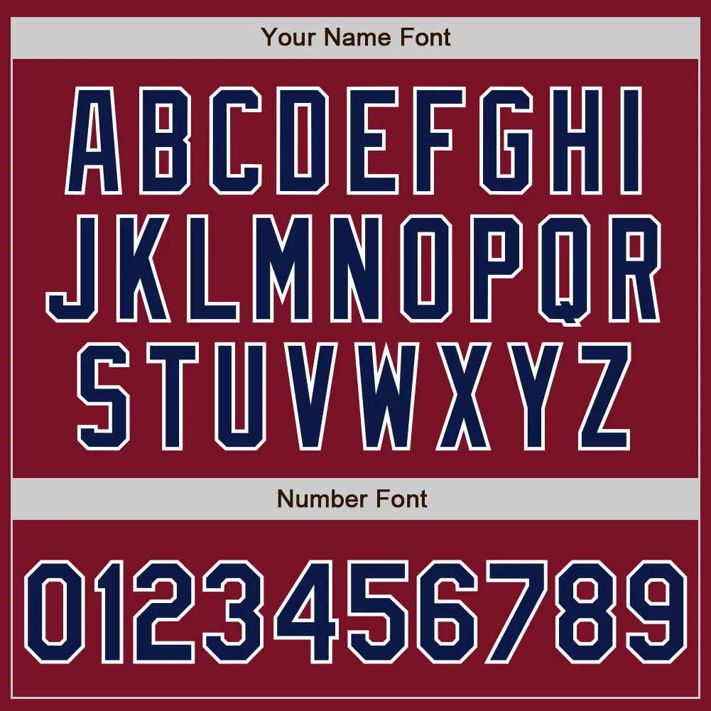 Custom Crimson Navy-White Authentic Baseball Jersey