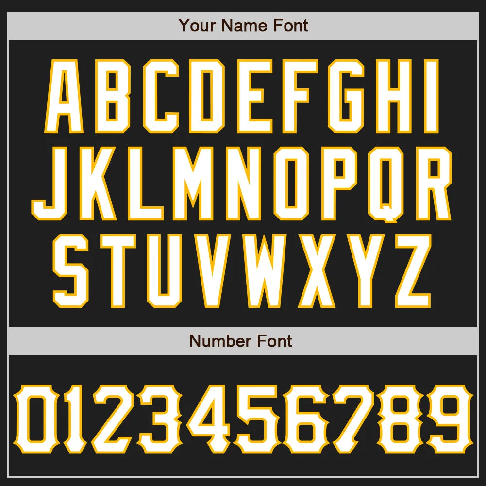 Custom Graffiti Pattern Black Crimson-Gold 3D Scratch Authentic Baseball Jersey