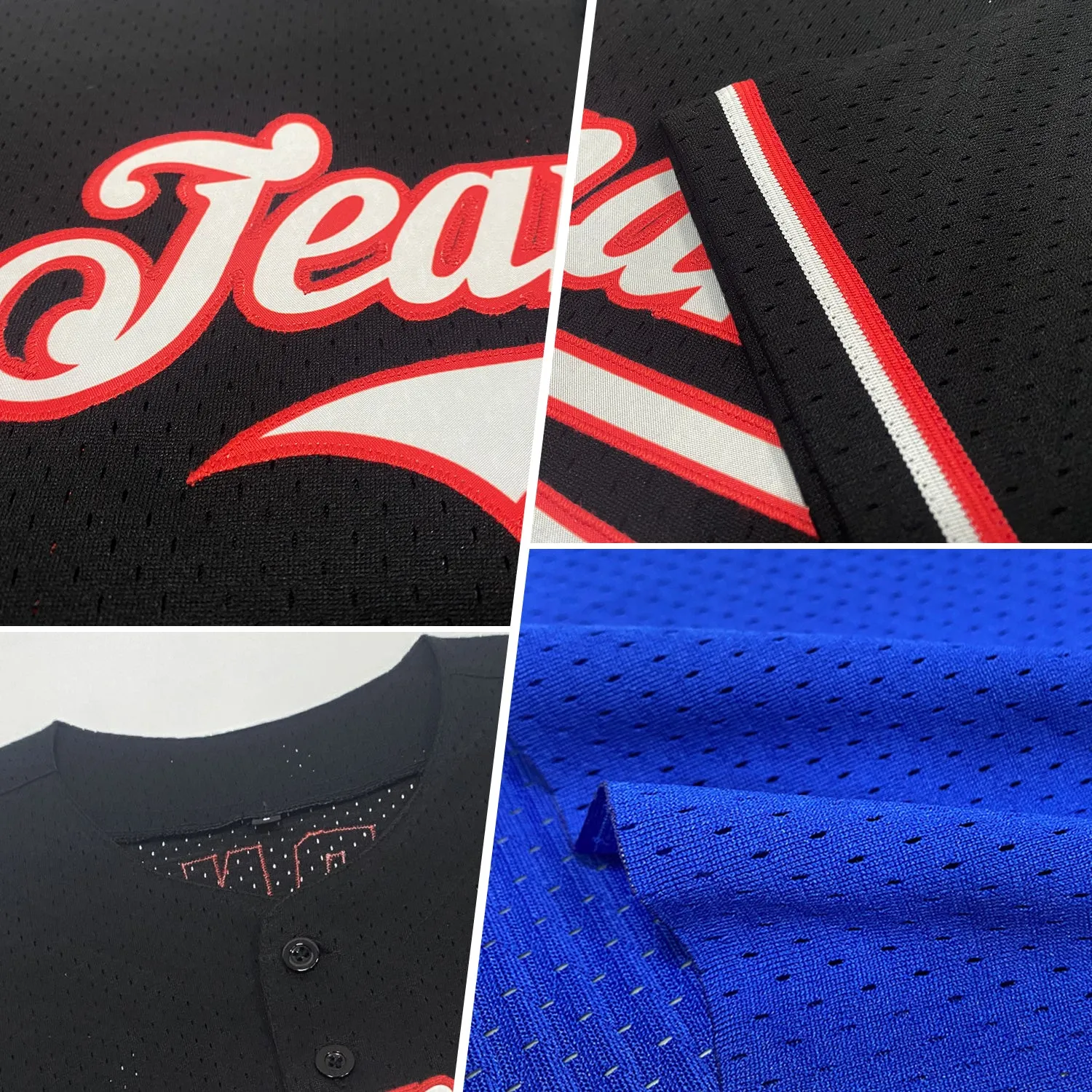 Custom Royal Red-Old Gold Mesh Authentic Throwback Baseball Jersey