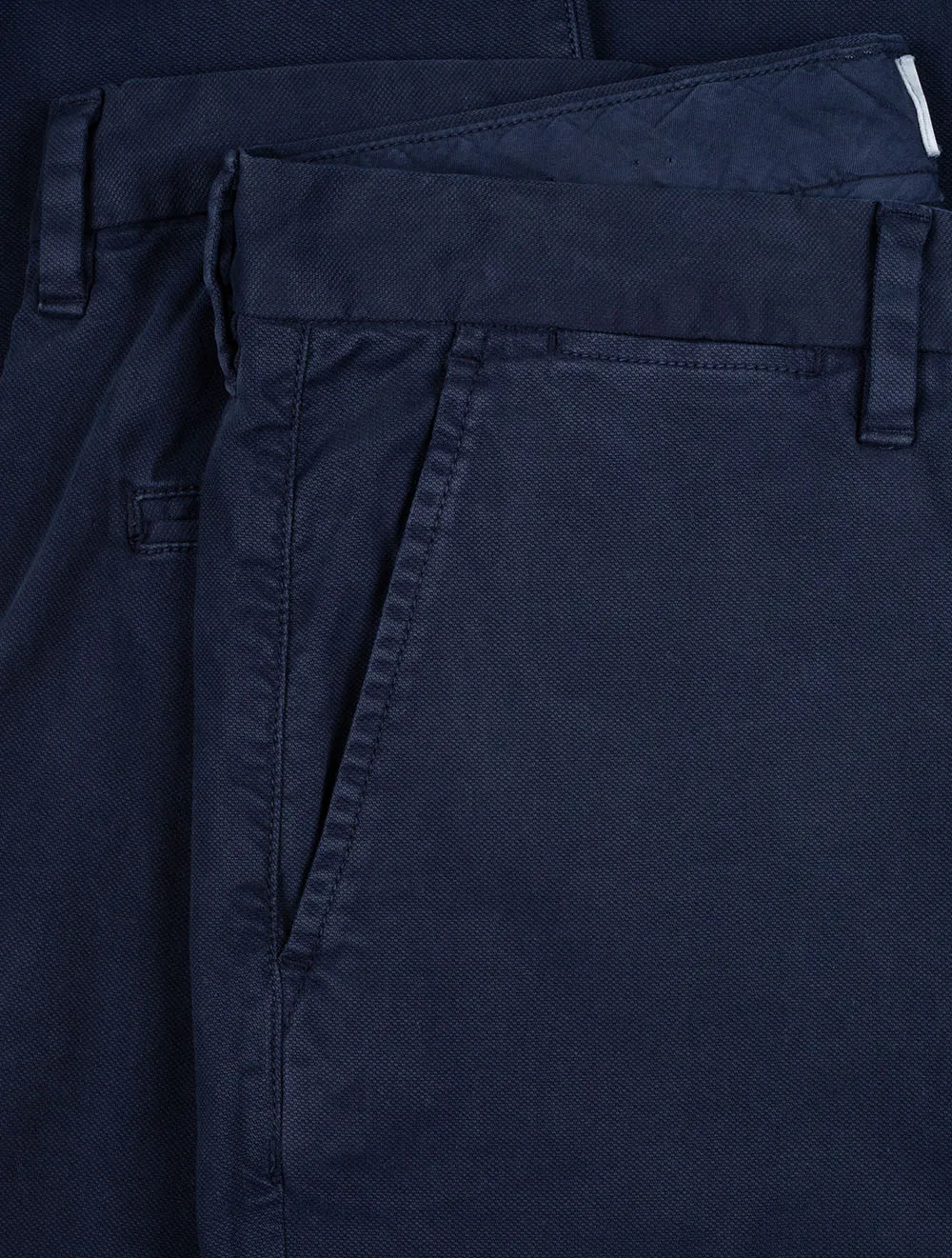 Dobby Structure Regular Fit Chinos Evening Blue