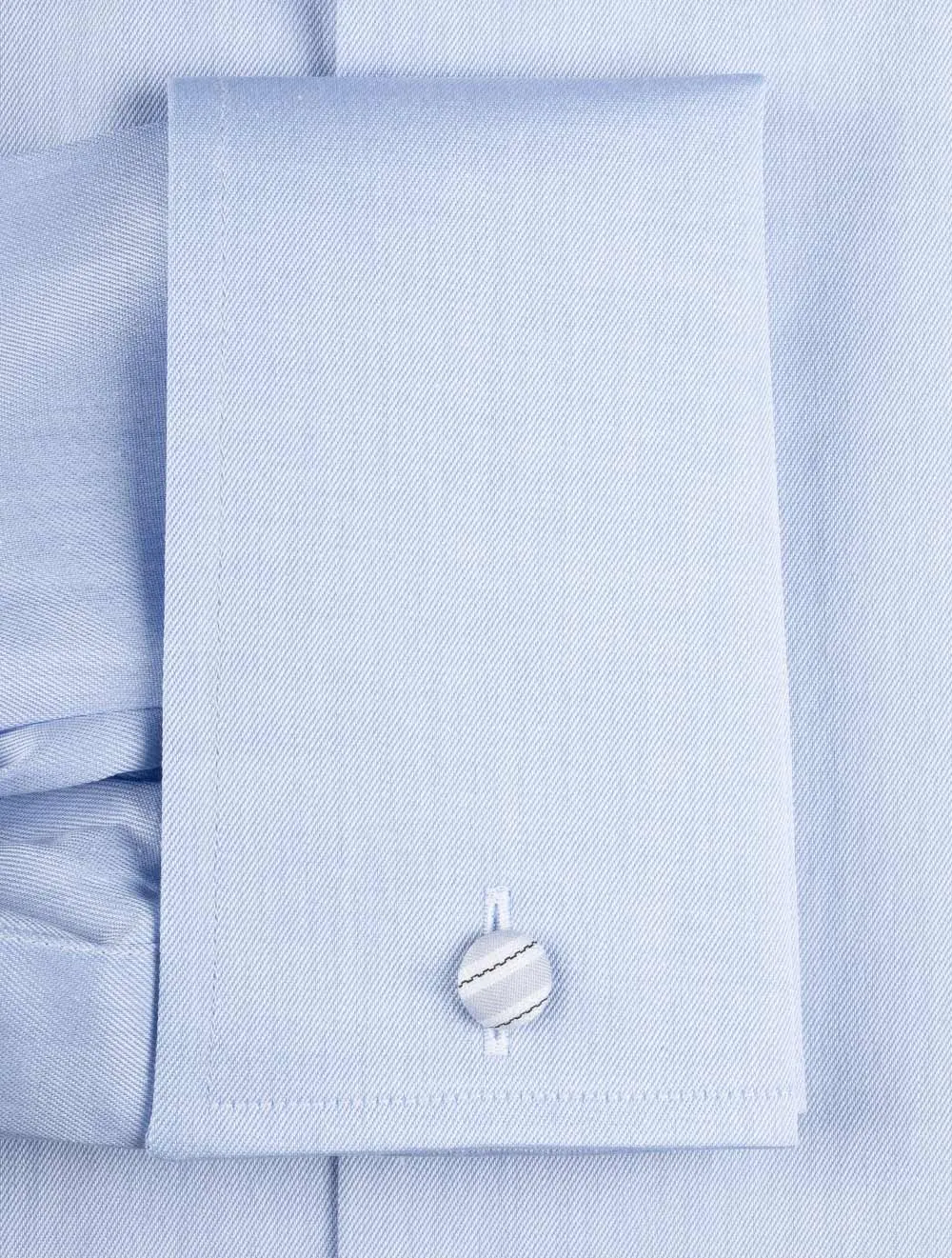 Double Cuff Contemporary Fit Shirt Blue