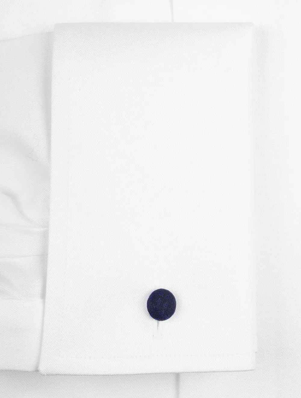 Double Cuff Plain Comtemporary Fit Shirt White
