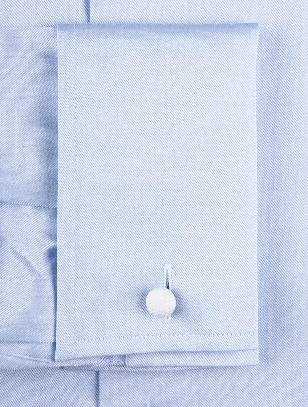 Double Cuff Slim Fit Shirt Blue