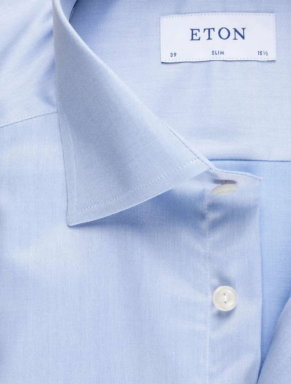 Double Cuff Slim Fit Shirt Blue